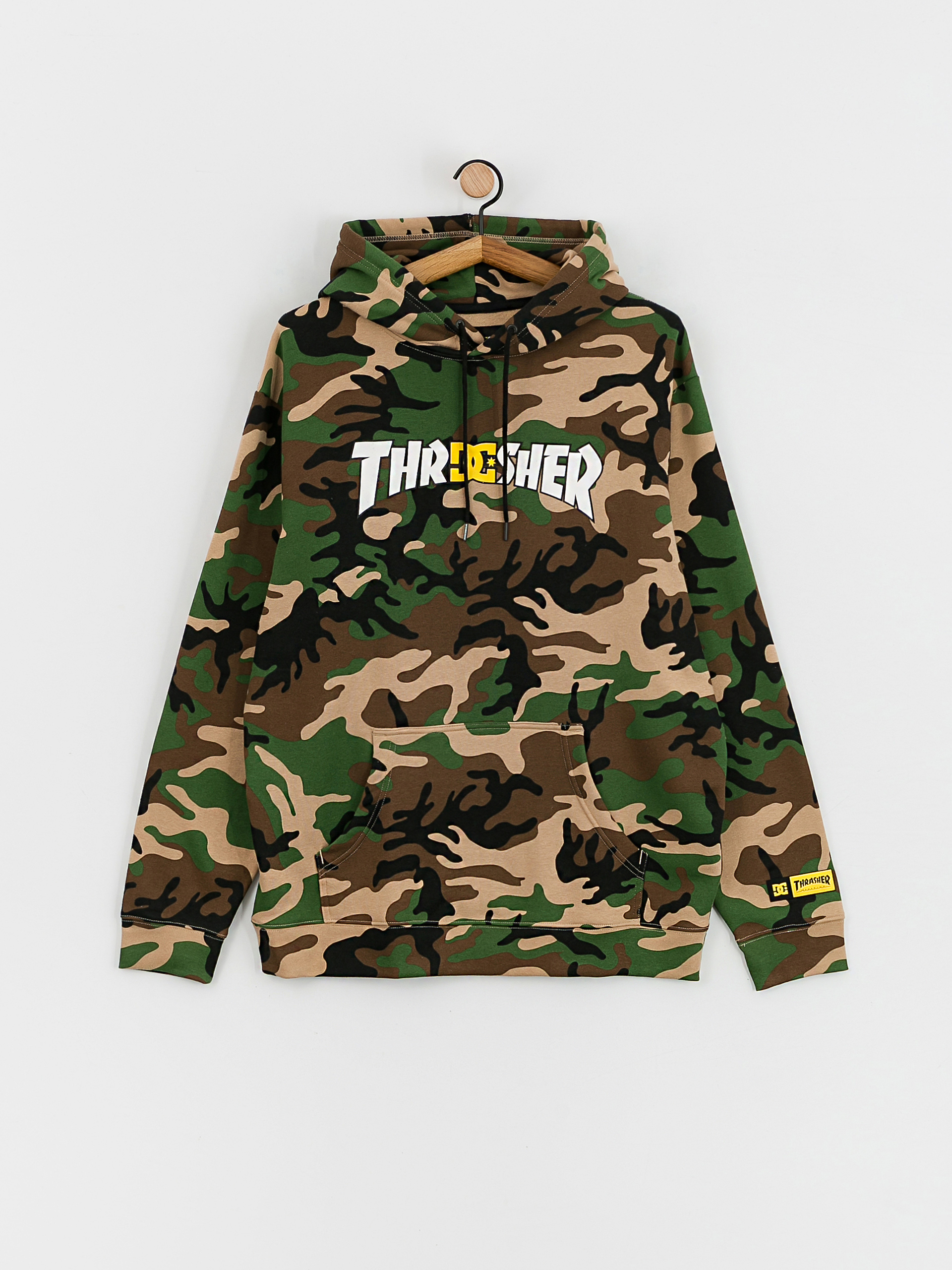 Hanorac cu glugă DC X Thrasher (army camo)