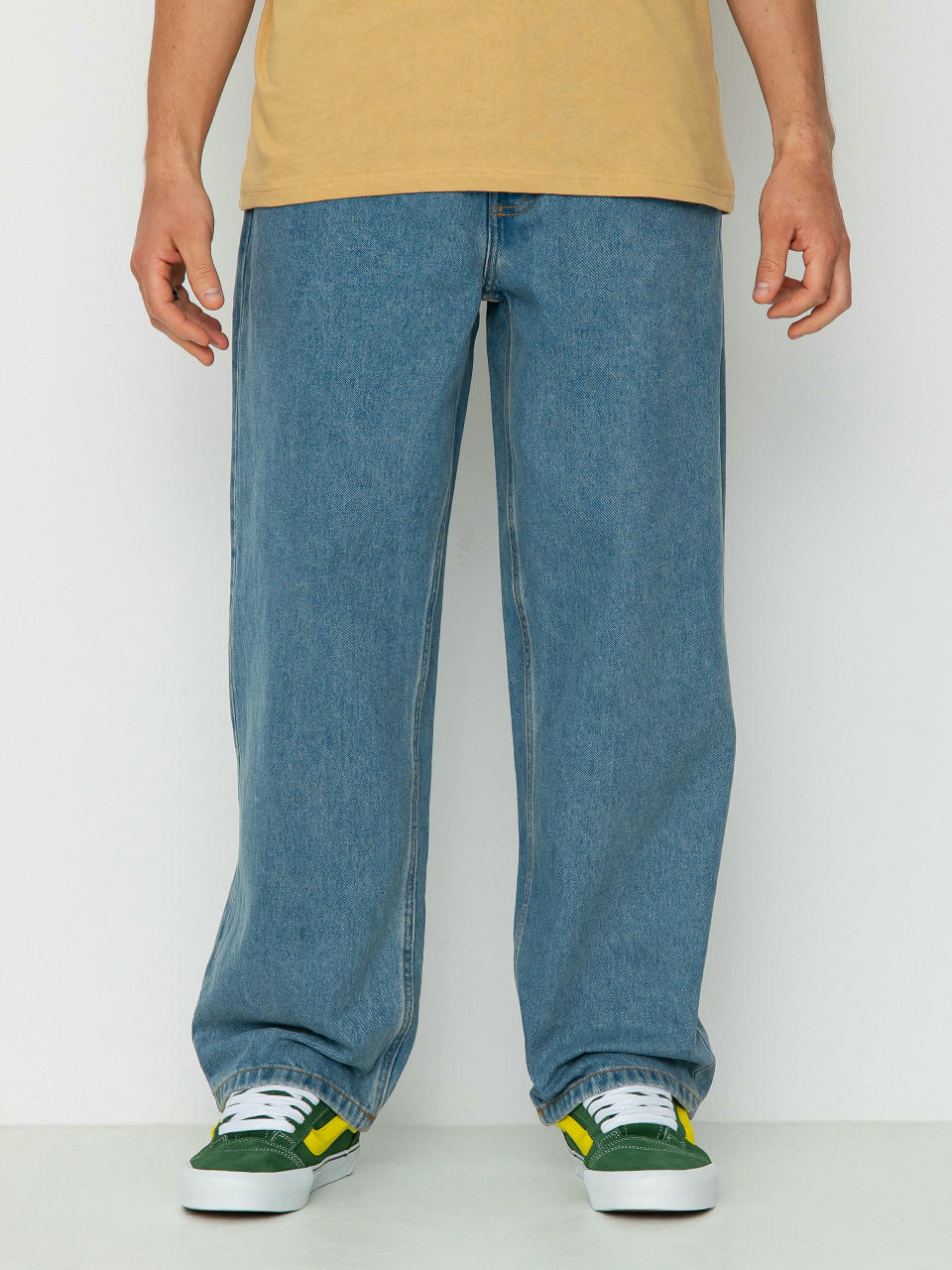 Check-5 Baggy Denim Trousers, Blue