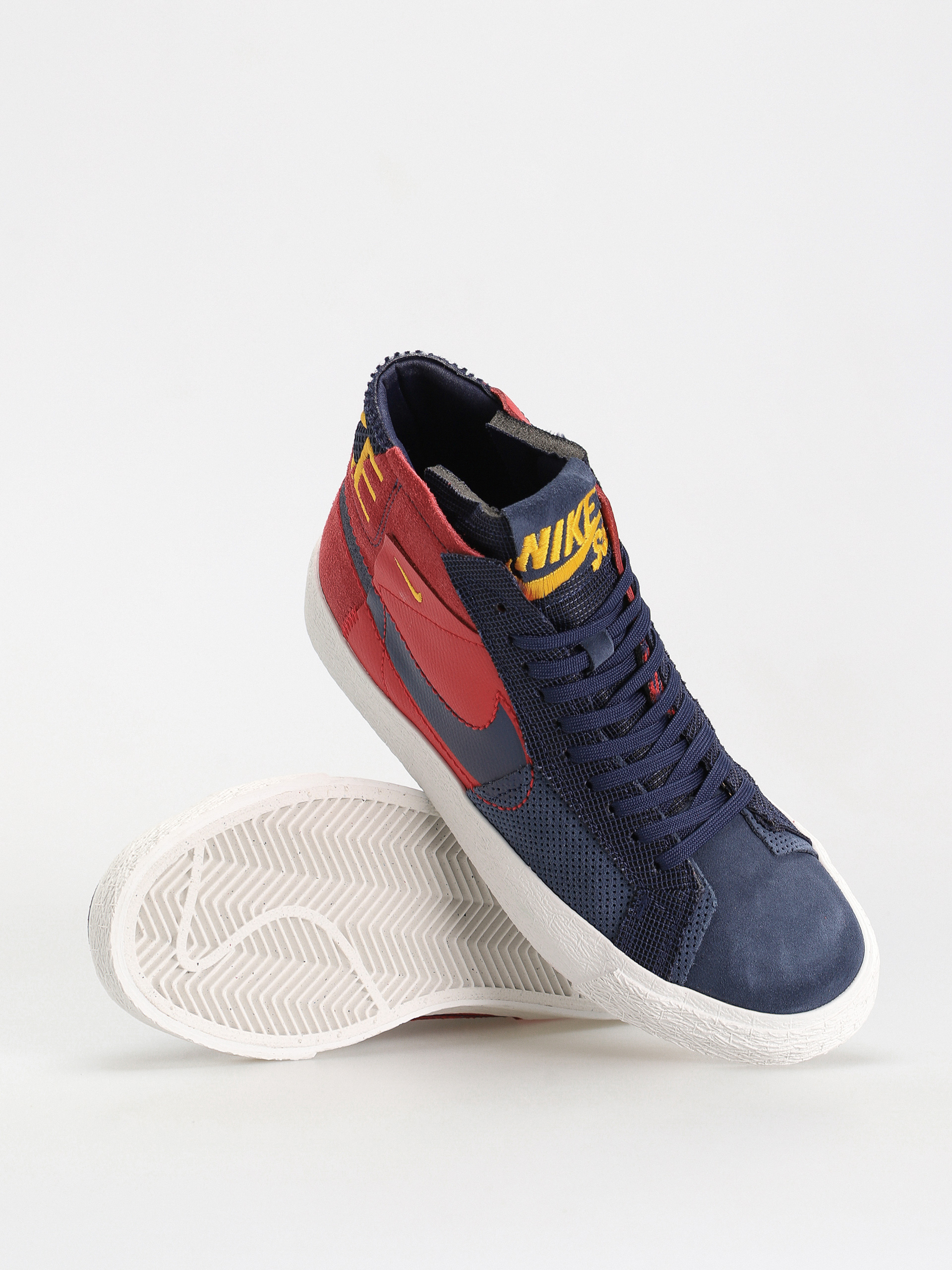 Pantofi Nike SB Zoom Blazer Mid Prm (university red/midnight navy)