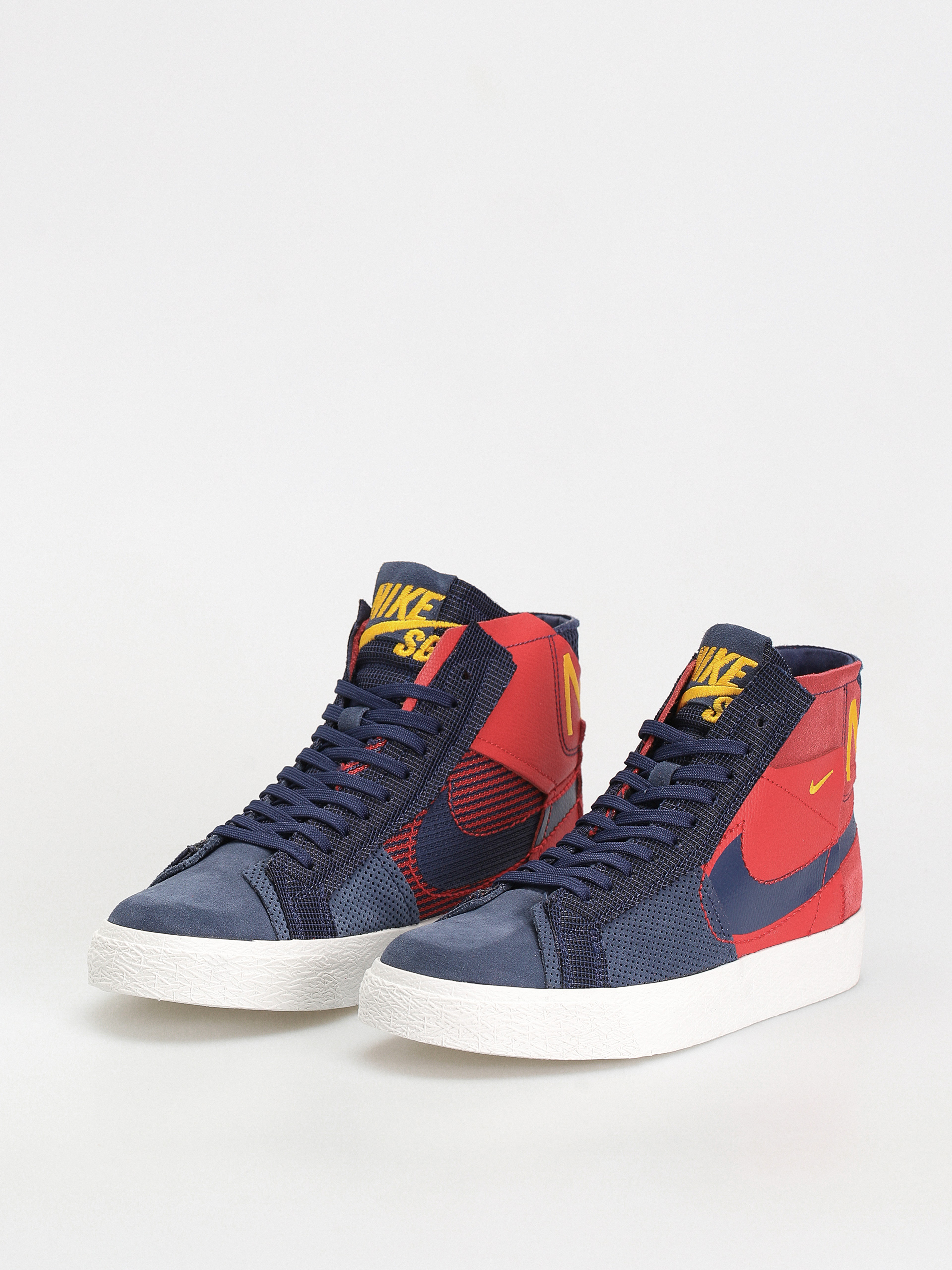 Pantofi Nike SB Zoom Blazer Mid Prm (university red/midnight navy)