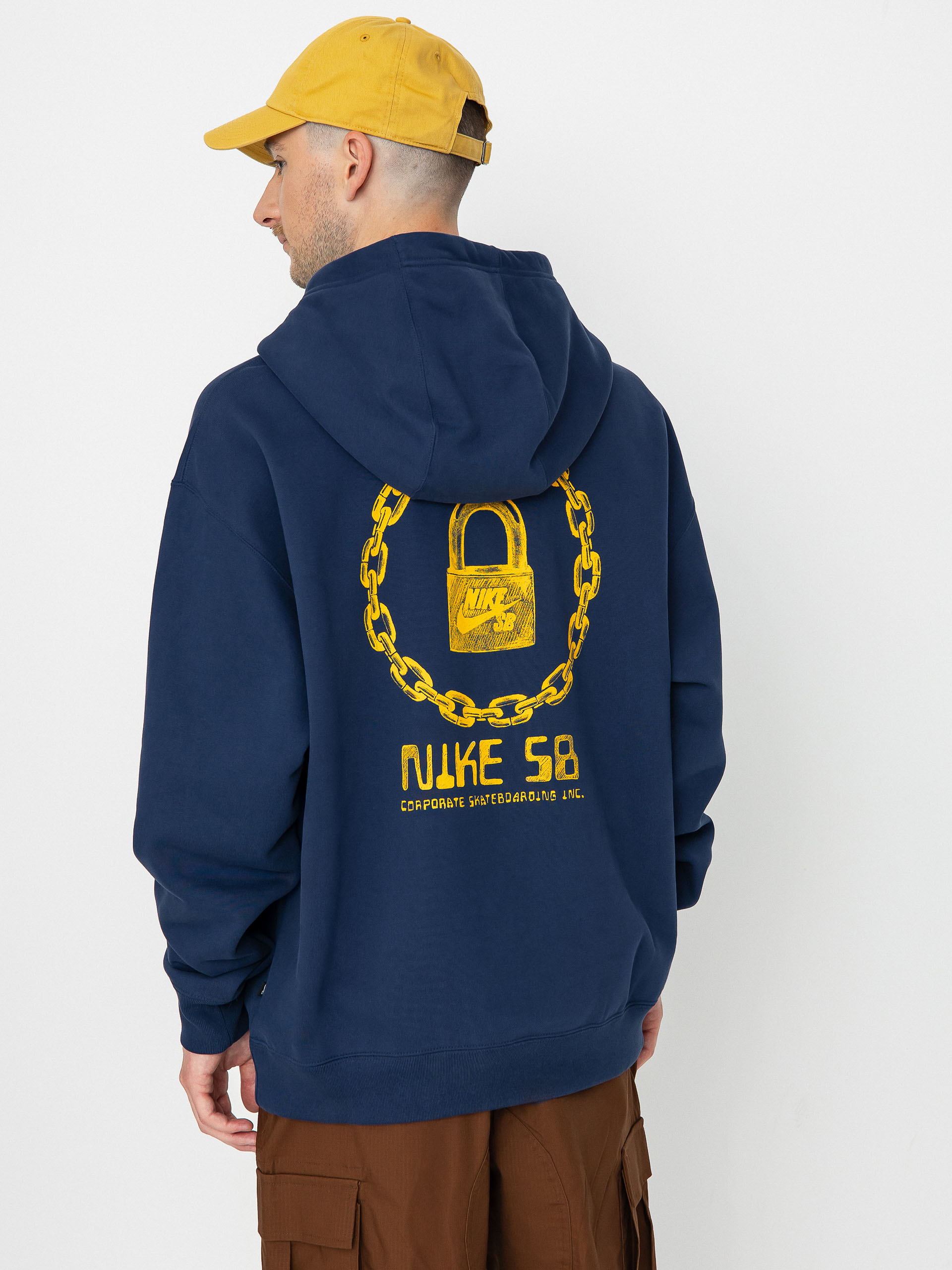 Hanorac cu glugă Nike SB On Lock Gfx HD (midnight navy)