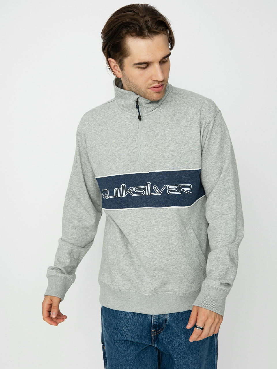 Hanorac Quiksilver Bold Omni (light grey heather)