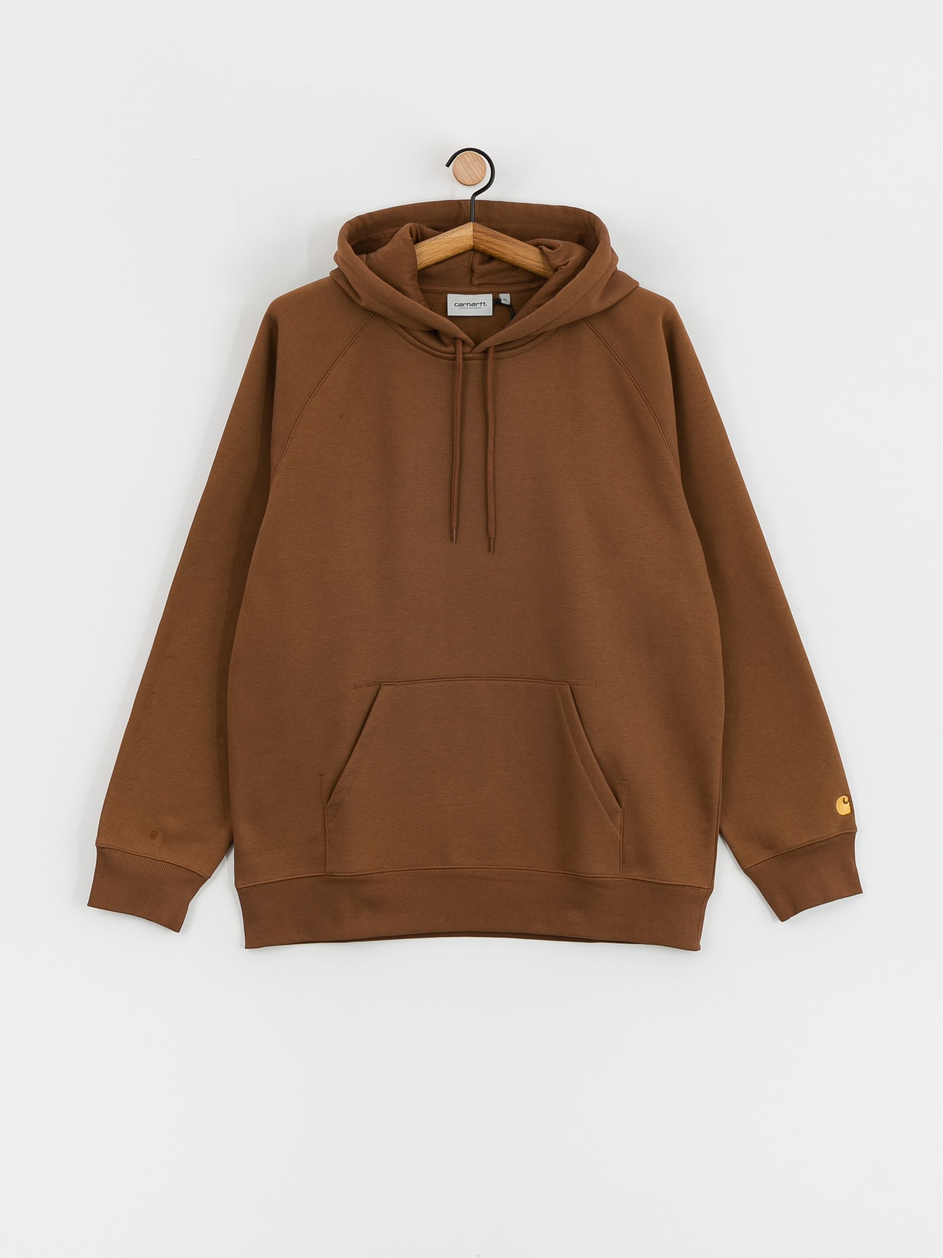 Hanorac cu glugă Carhartt WIP Chase HD (tamarind/gold)