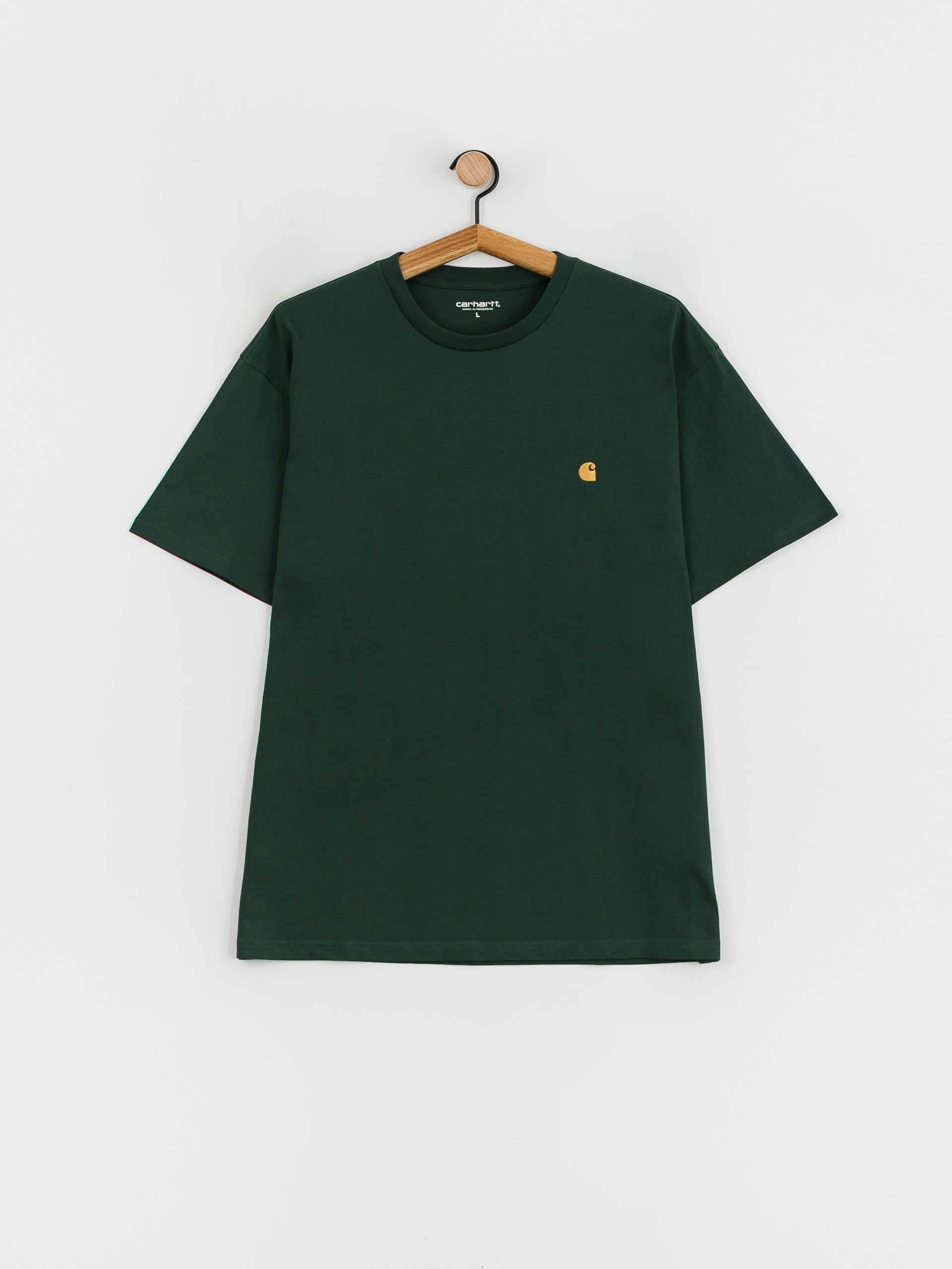 Tricou Carhartt WIP Chase (discovery green/gold)