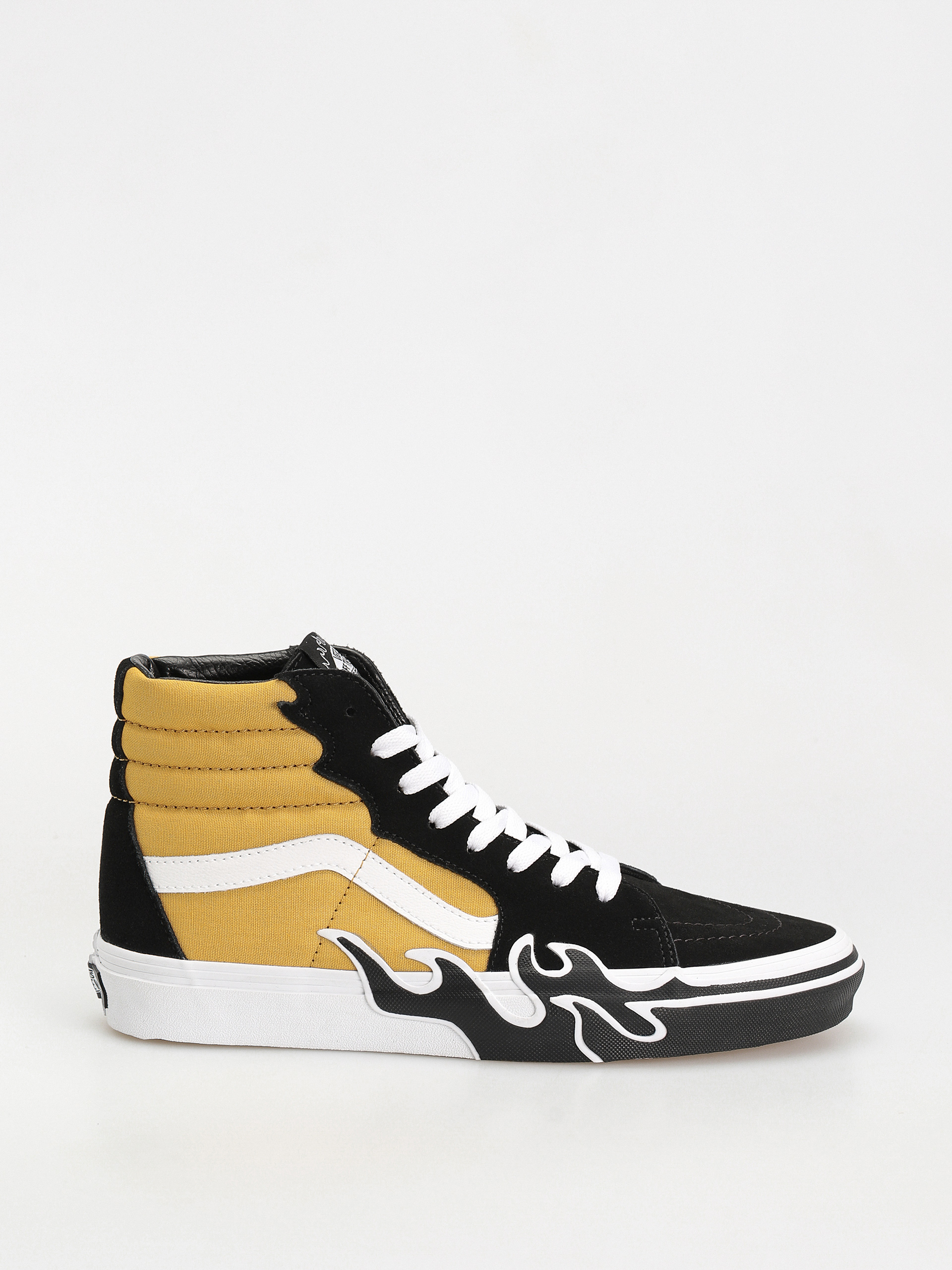 Pantofi Vans Sk8 Hi Flame (black/yellow)