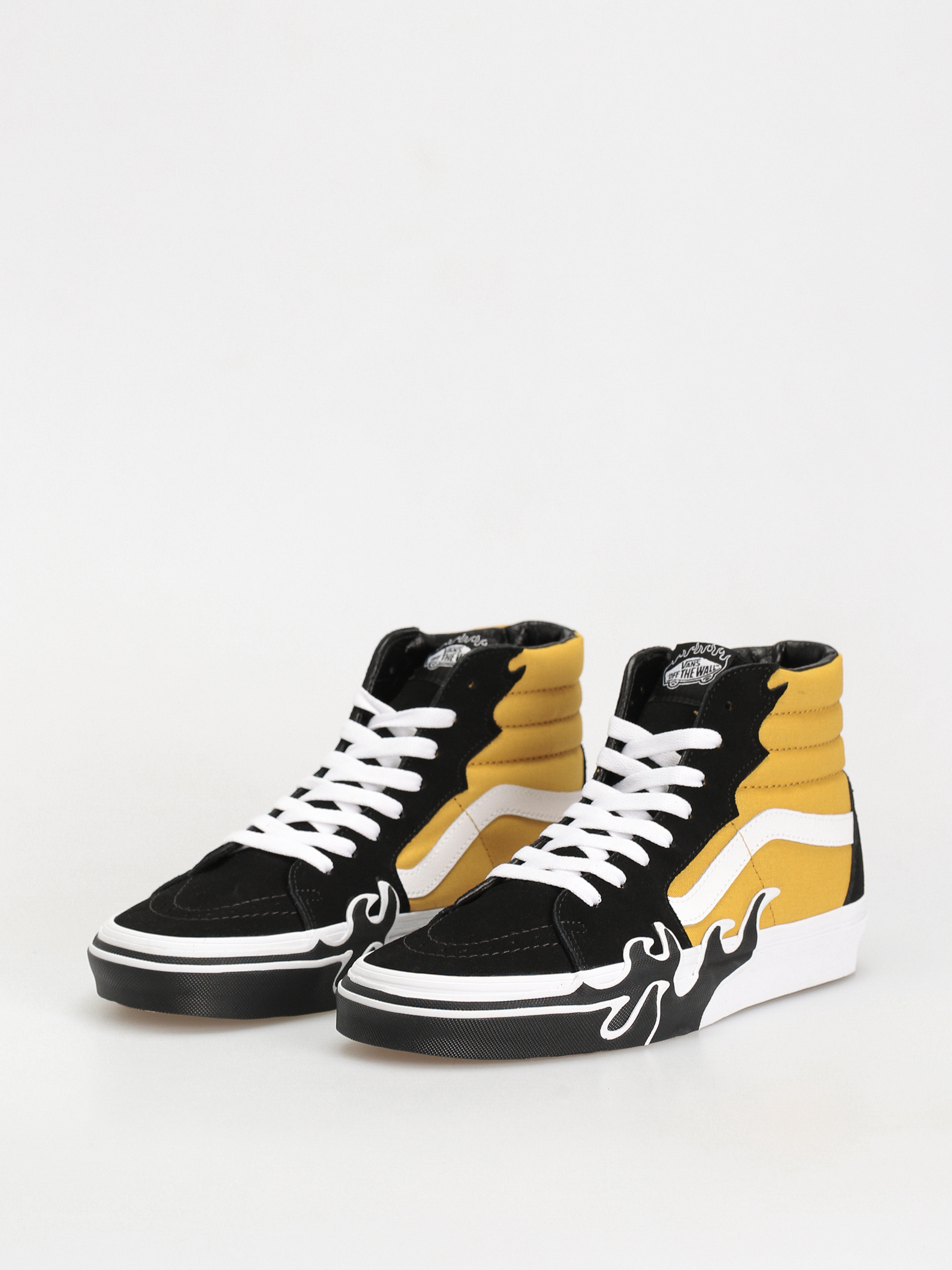 Pantofi Vans Sk8 Hi Flame (black/yellow)
