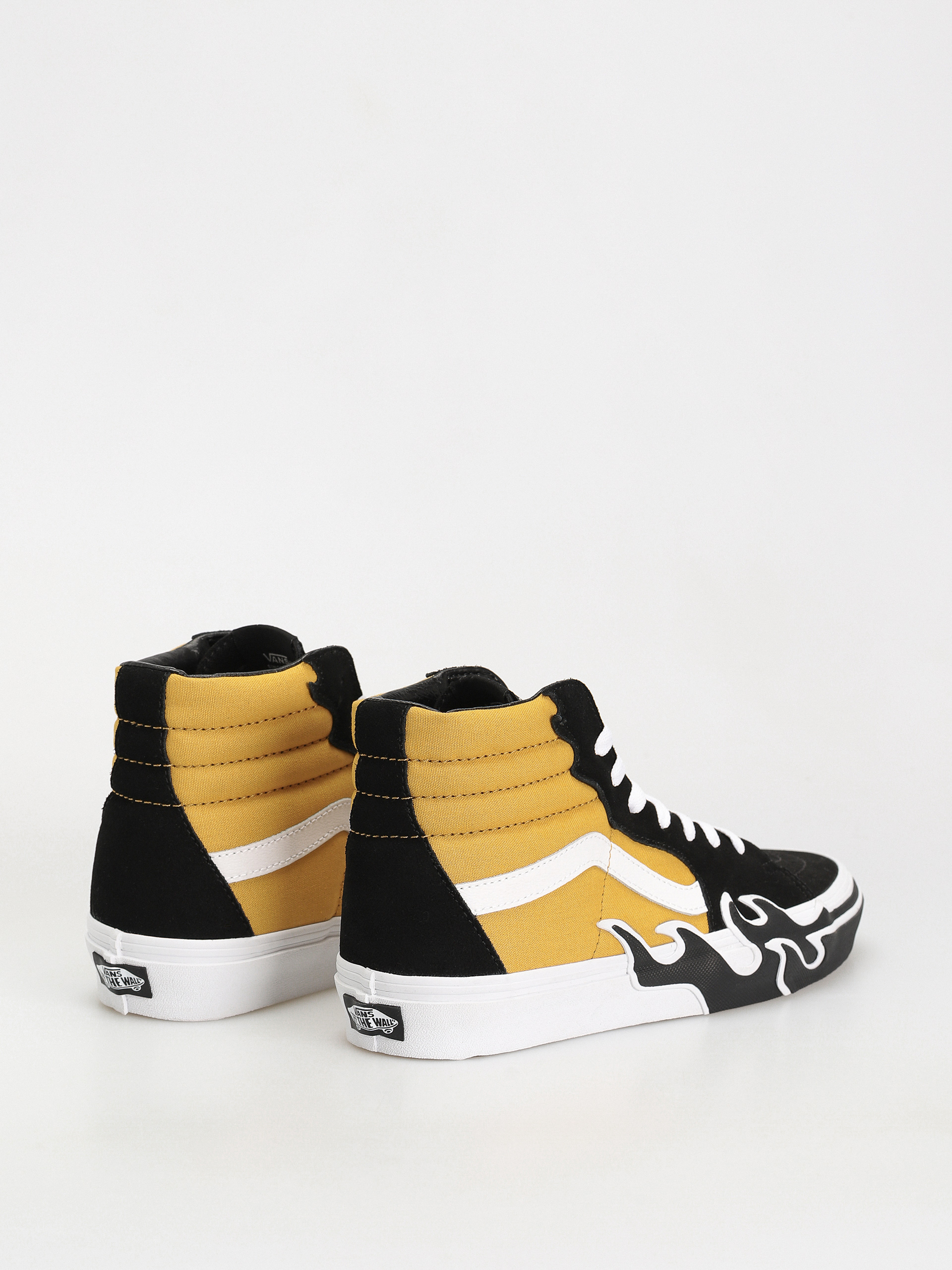 Pantofi Vans Sk8 Hi Flame (black/yellow)