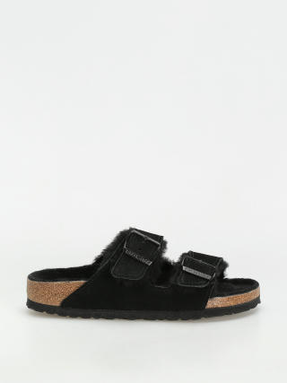 Șlapi Birkenstock Arizona Suede Leather Narrow Wmn (black)