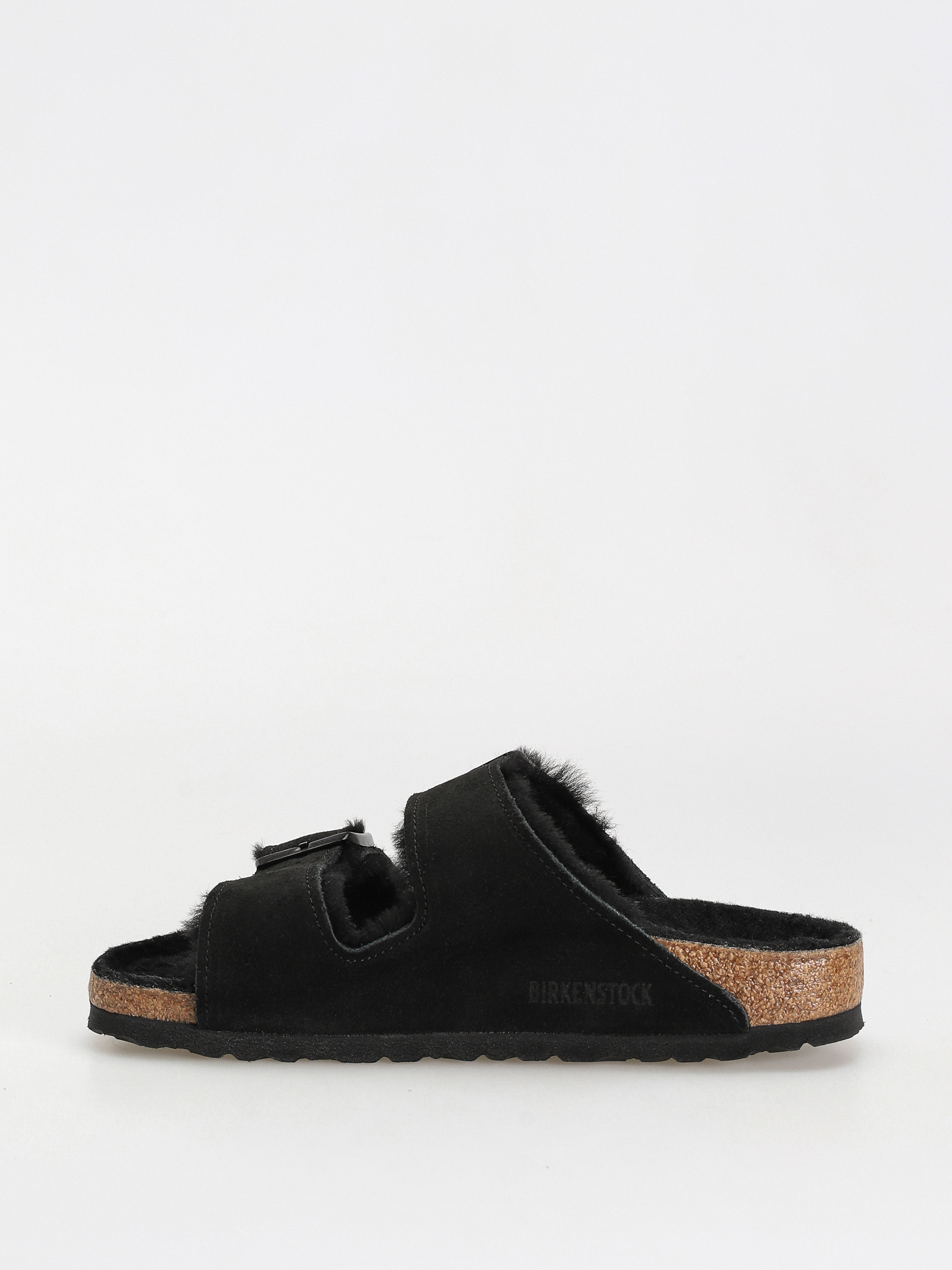 Șlapi Birkenstock Arizona Suede Leather Narrow Wmn (black)