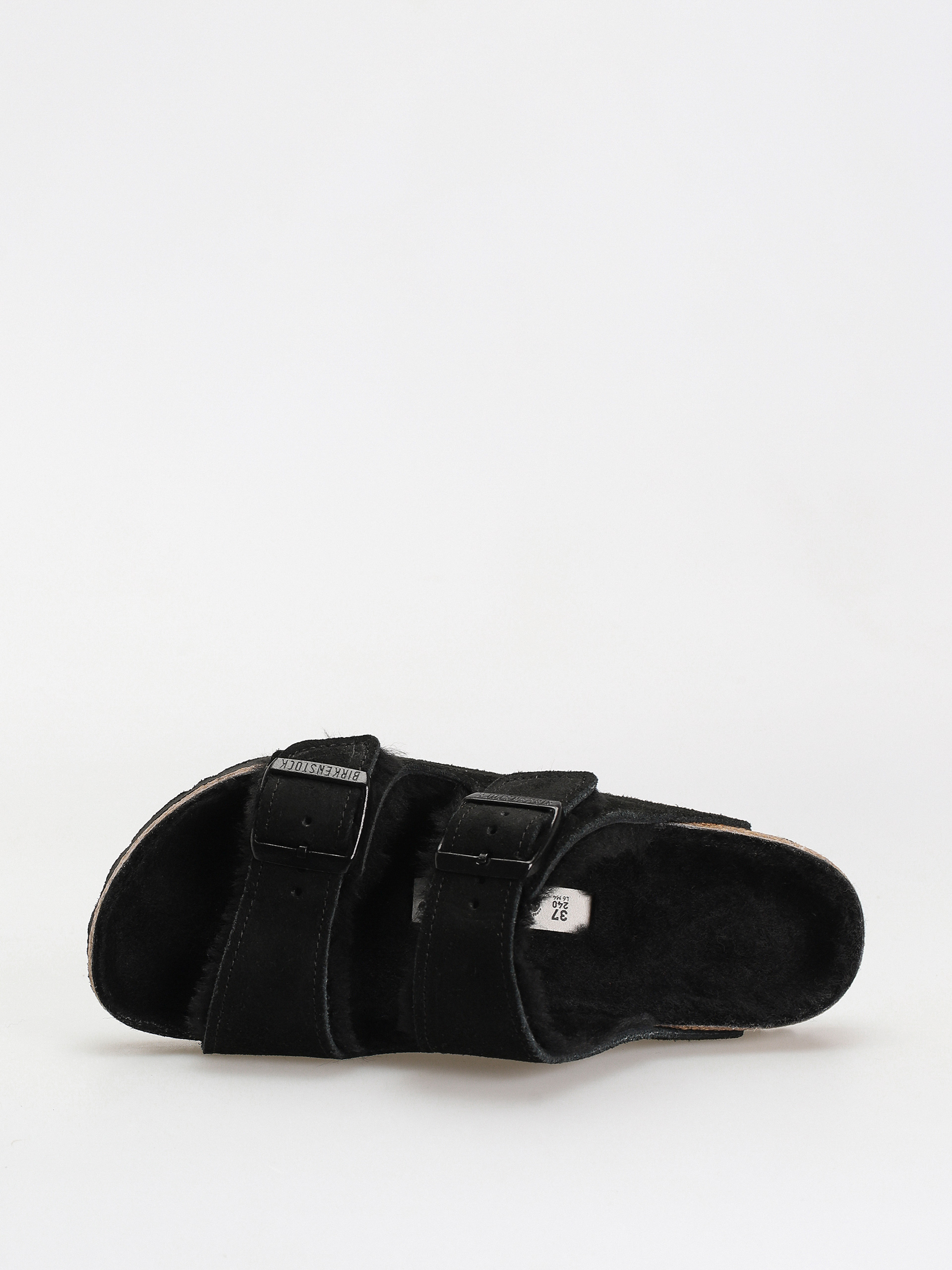 Șlapi Birkenstock Arizona Suede Leather Narrow Wmn (black)