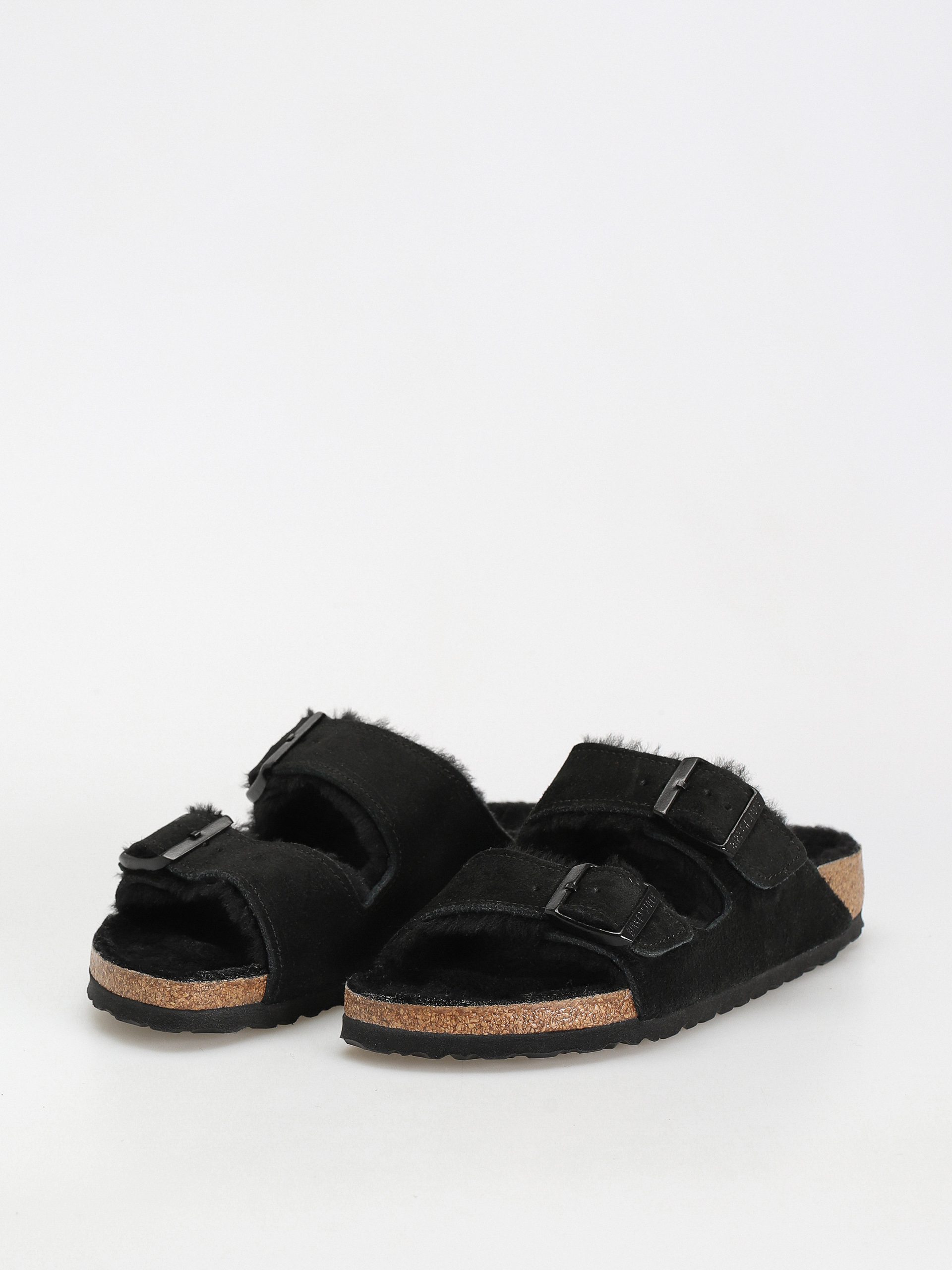 Șlapi Birkenstock Arizona Suede Leather Narrow Wmn (black)
