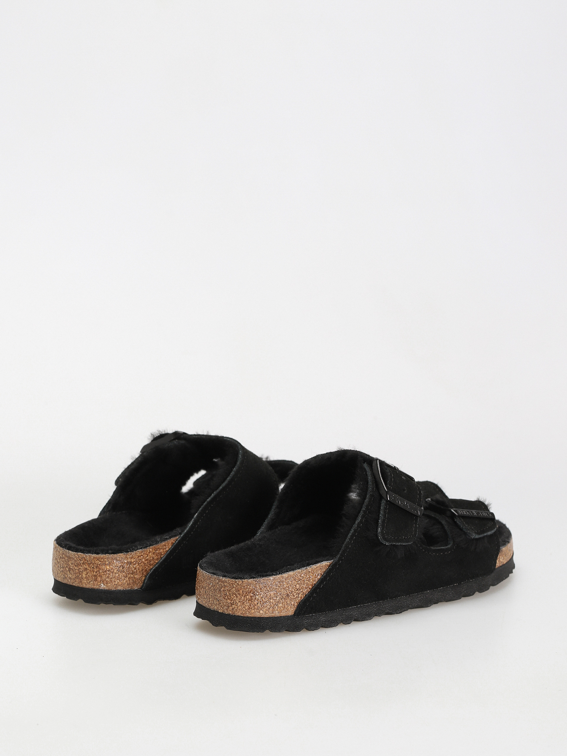 Șlapi Birkenstock Arizona Suede Leather Narrow Wmn (black)