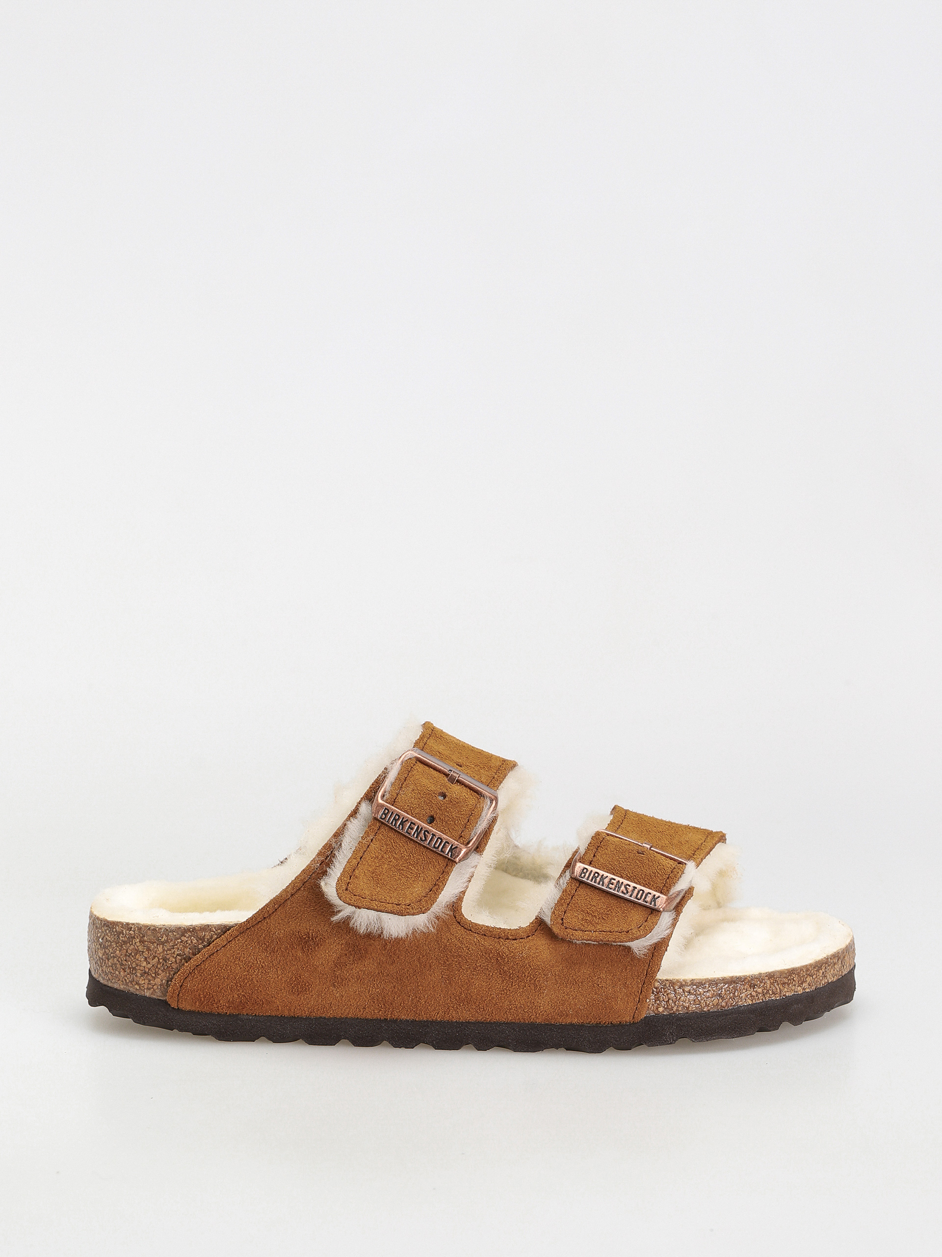 Șlapi Birkenstock Arizona Suede Leather Narrow Wmn (mink)