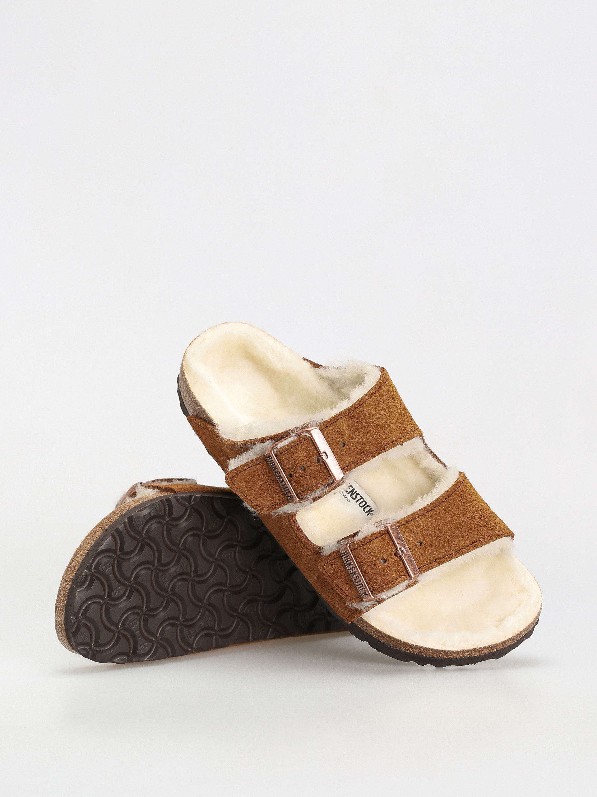 Șlapi Birkenstock Arizona Suede Leather Narrow Wmn (mink)