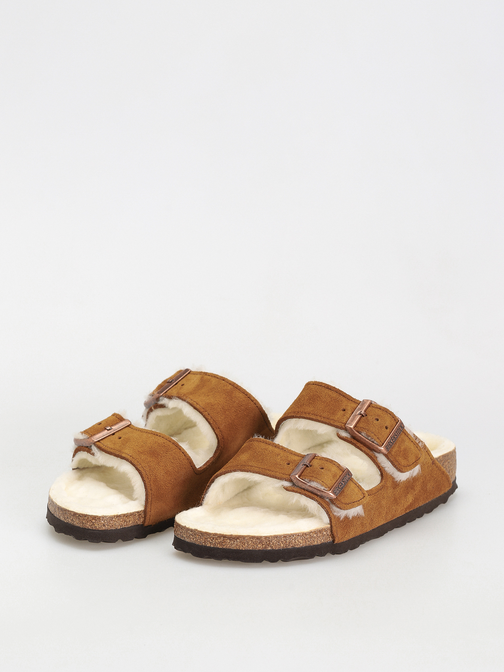 Șlapi Birkenstock Arizona Suede Leather Narrow Wmn (mink)