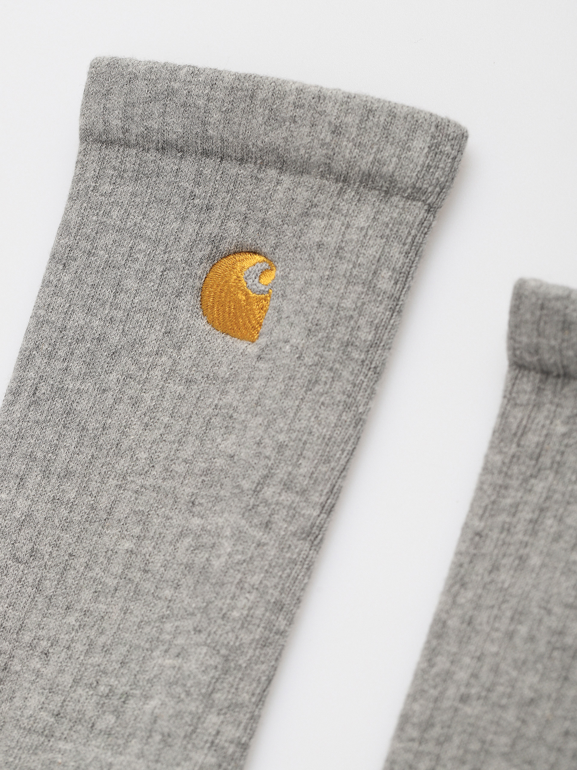 Șosete Carhartt WIP Chase (grey heather/gold)