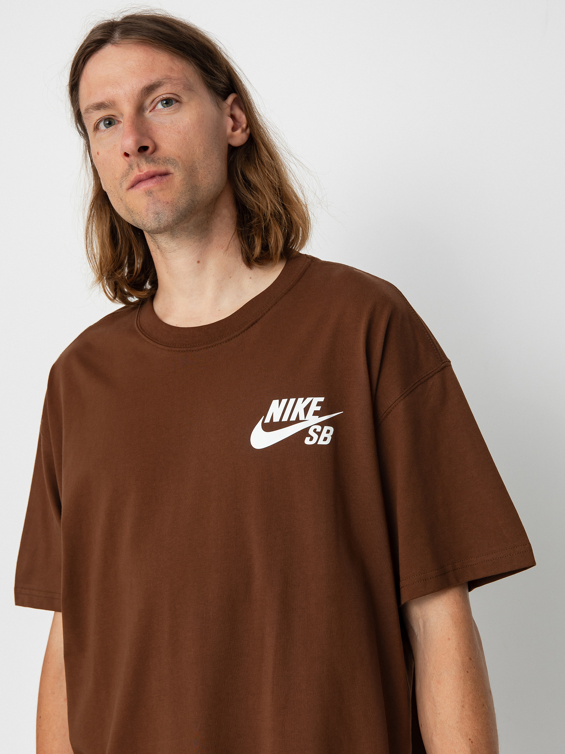 Tricou Nike SB Logo (cacao  wow/white)