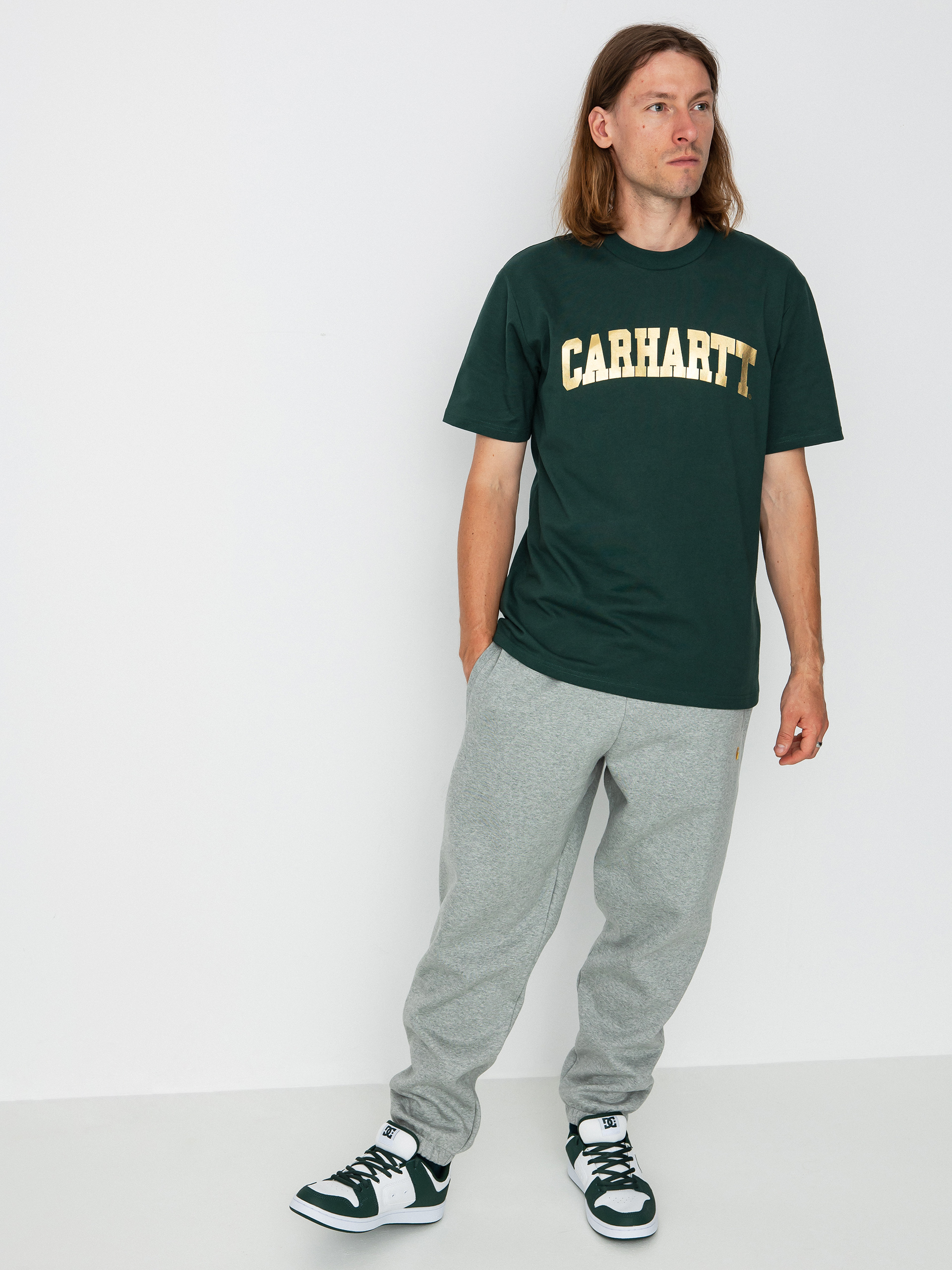 Tricou Carhartt WIP University (discovery green/gold)