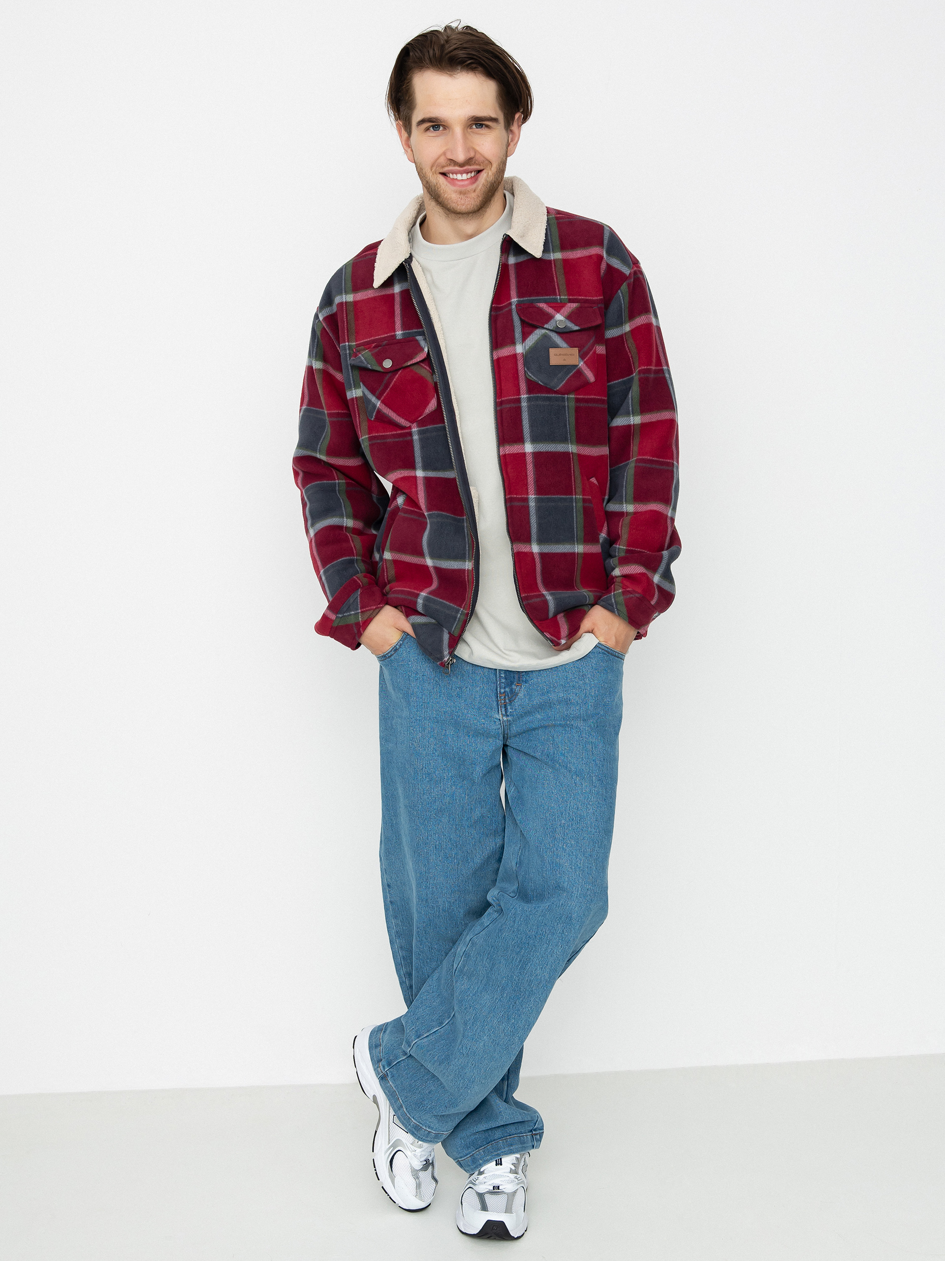 Hanorac din fleece Quiksilver Tolala (tibetan red tolala)