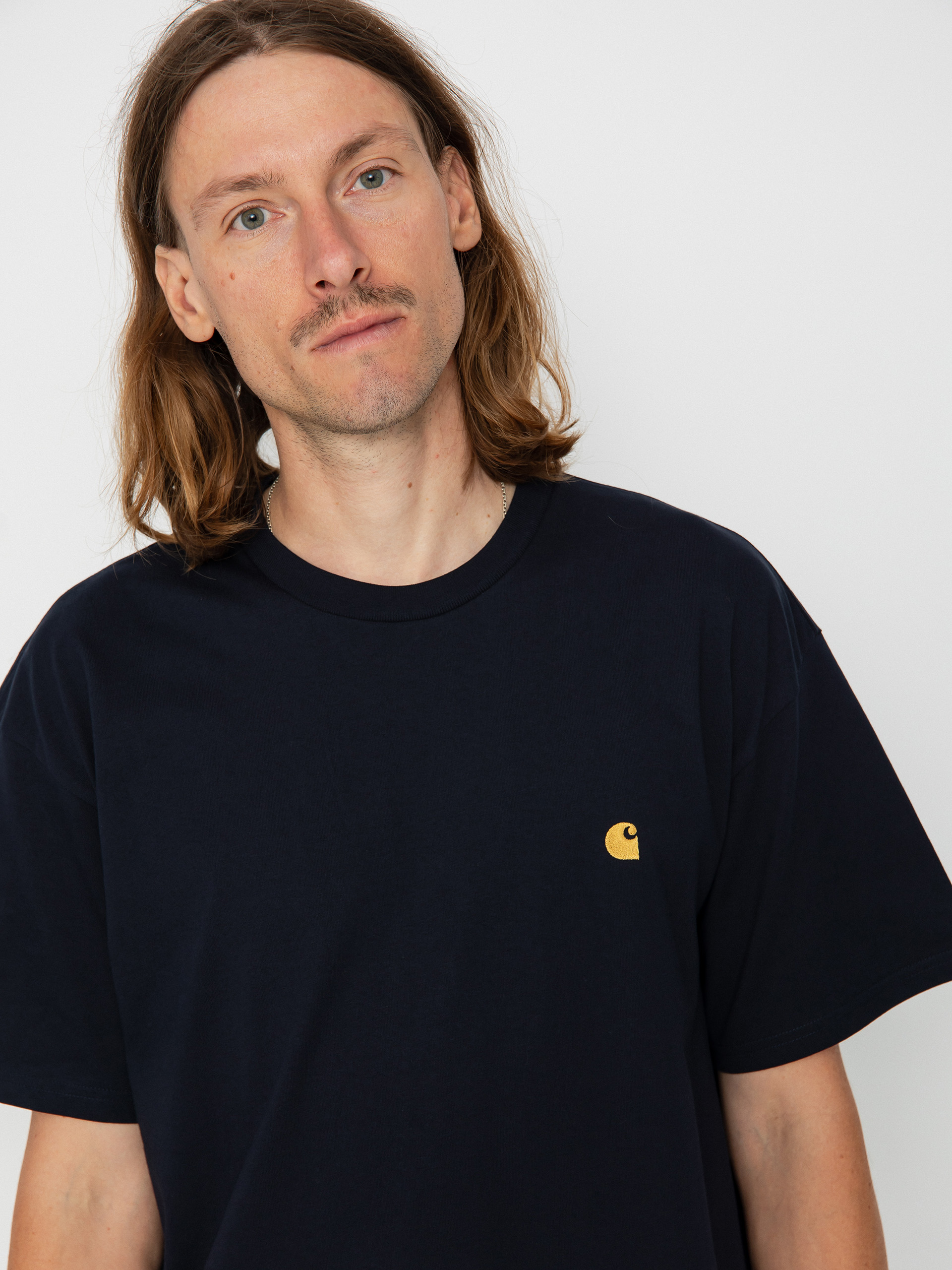 Tricou Carhartt WIP Chase (dark navy/gold)