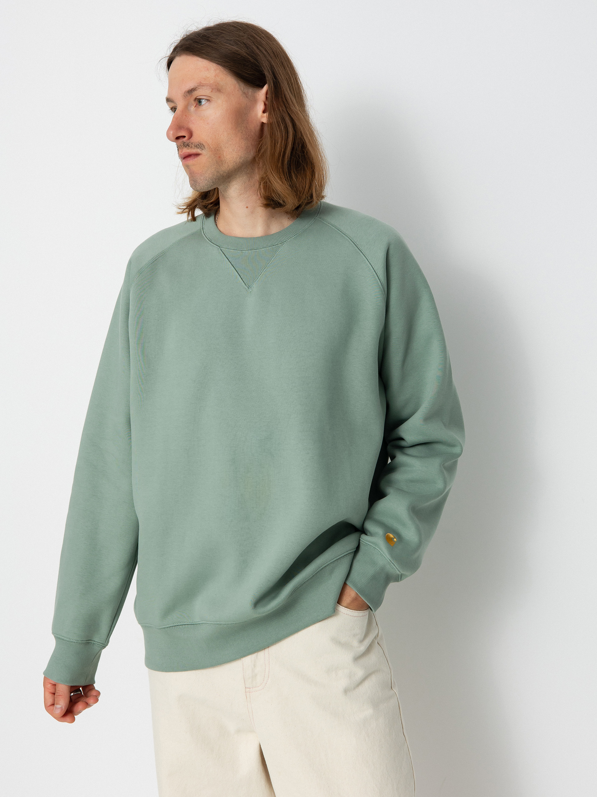 Hanorac Carhartt WIP Chase (glassy teal/gold)