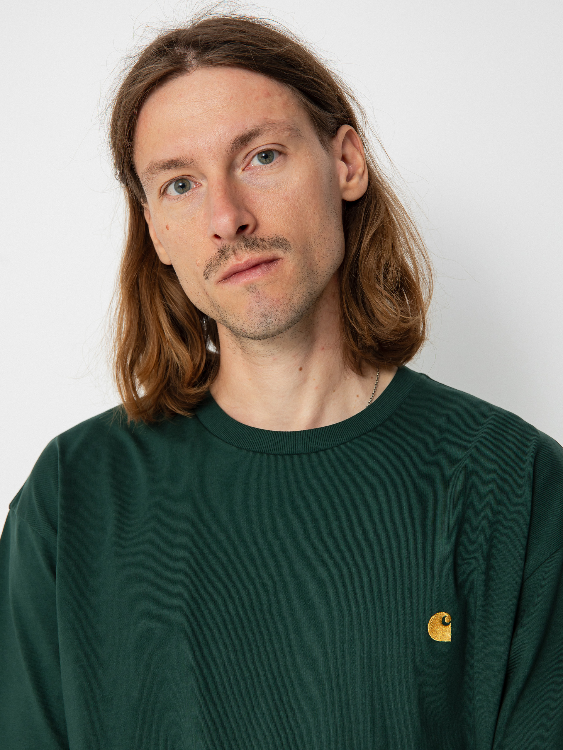 Tricou Carhartt WIP Chase (discovery green/gold)