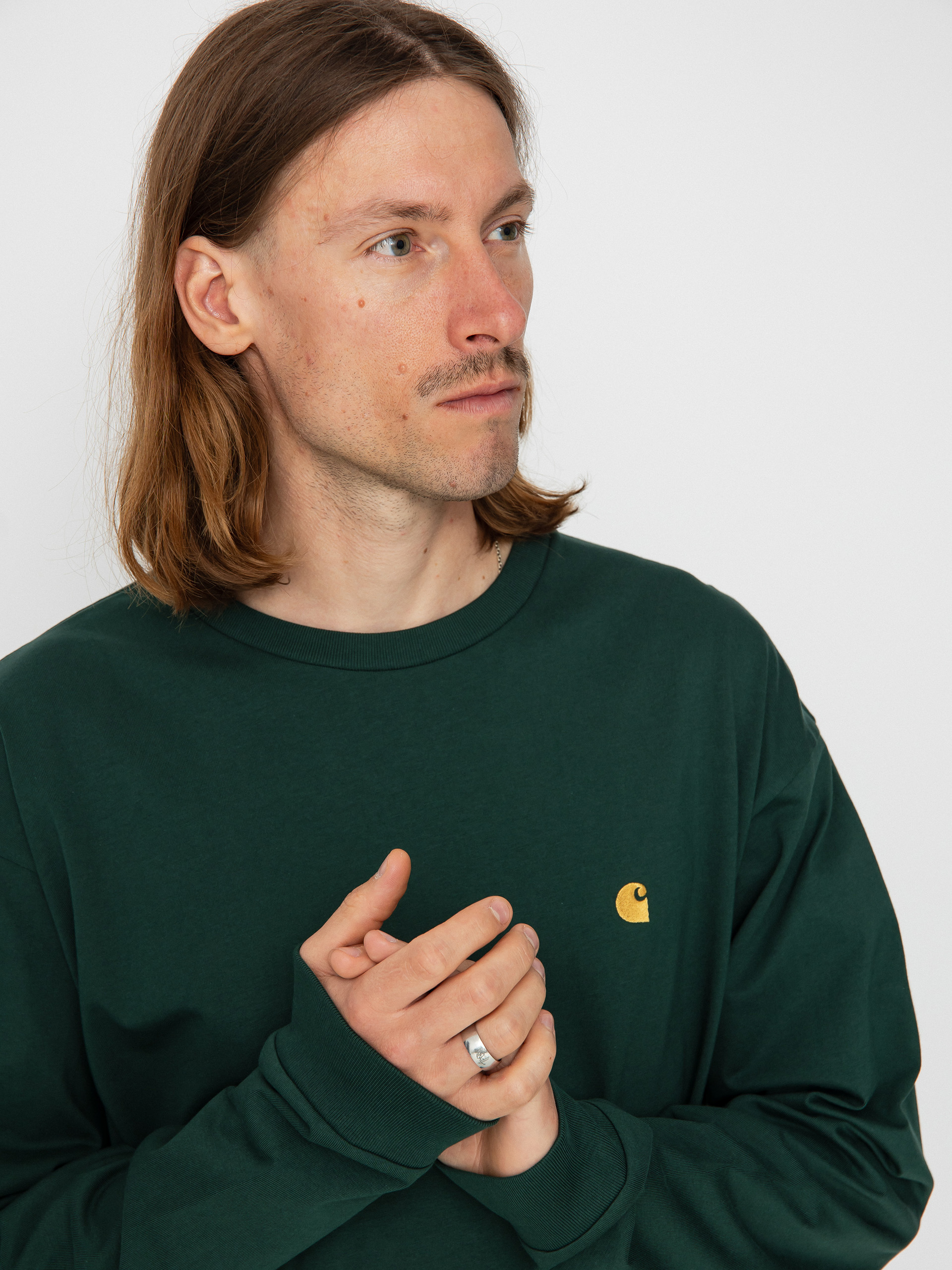 Longsleeve Carhartt WIP Chase (discovery green/gold)