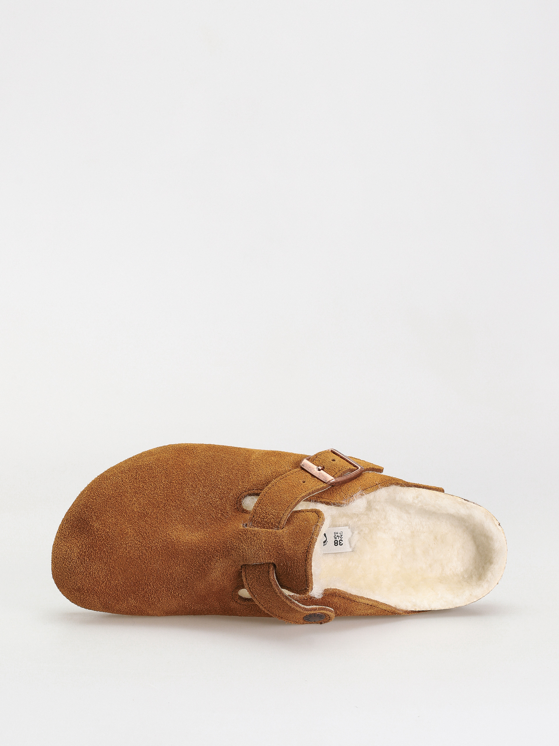 Șlapi Birkenstock Boston Suede Leather Narrow Wmn (mink)