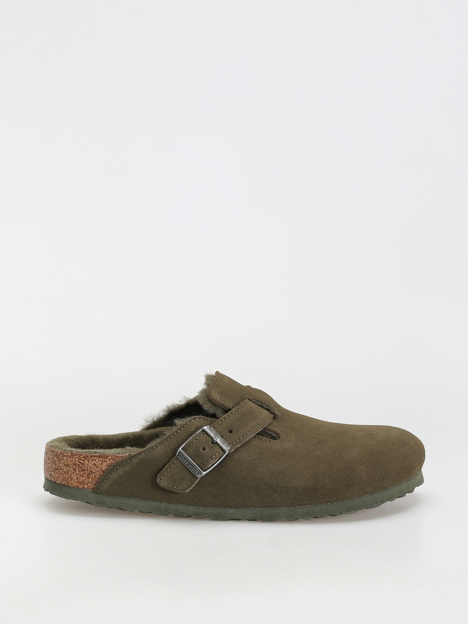 Șlapi Birkenstock Boston Suede Leather Narrow Wmn (thyme)