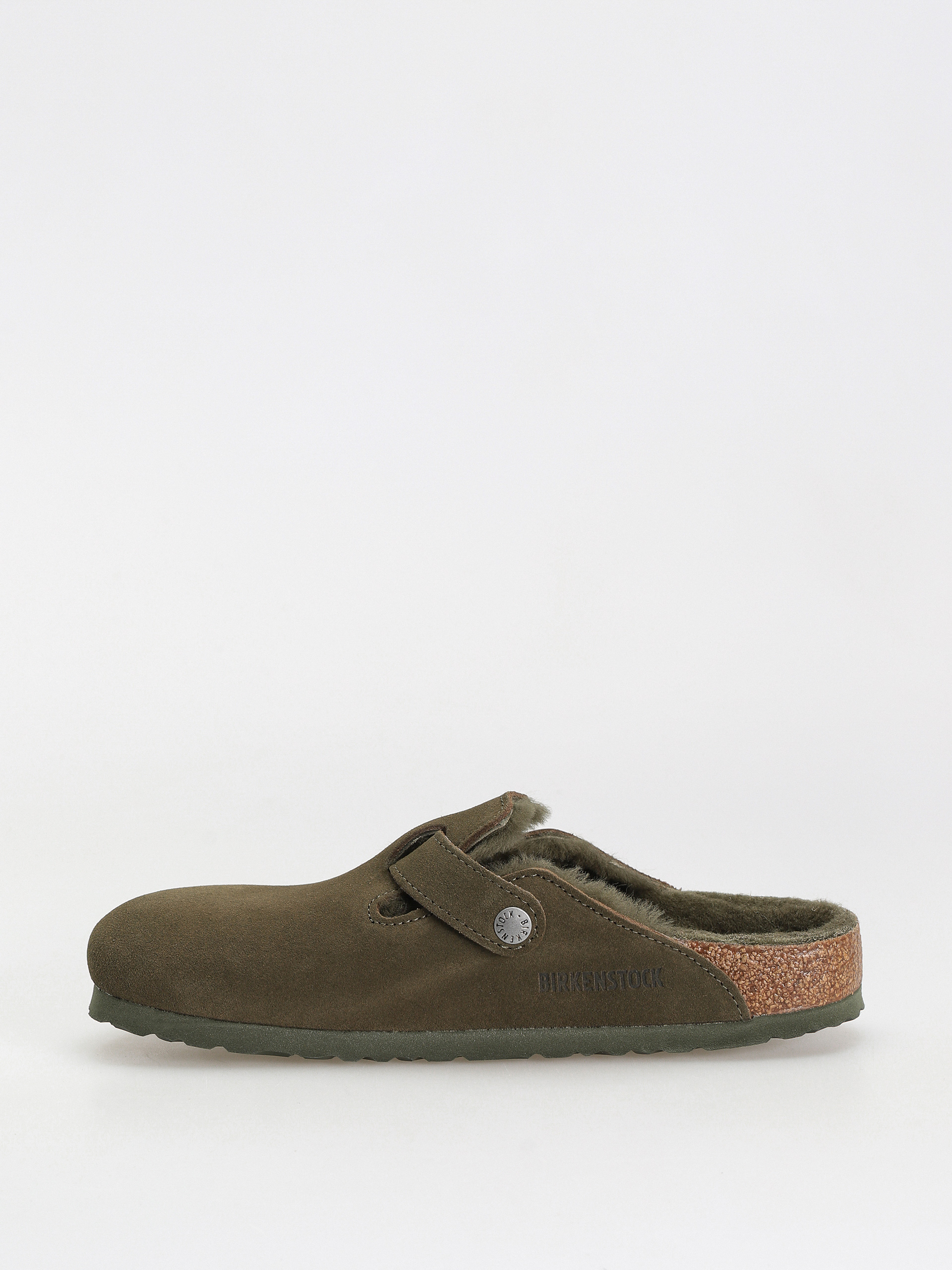 Șlapi Birkenstock Boston Suede Leather Narrow Wmn (thyme)