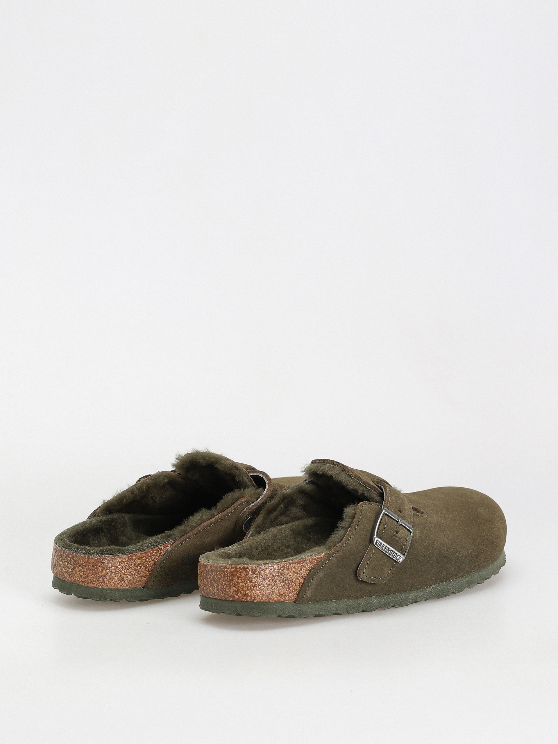 Șlapi Birkenstock Boston Suede Leather Narrow Wmn (thyme)