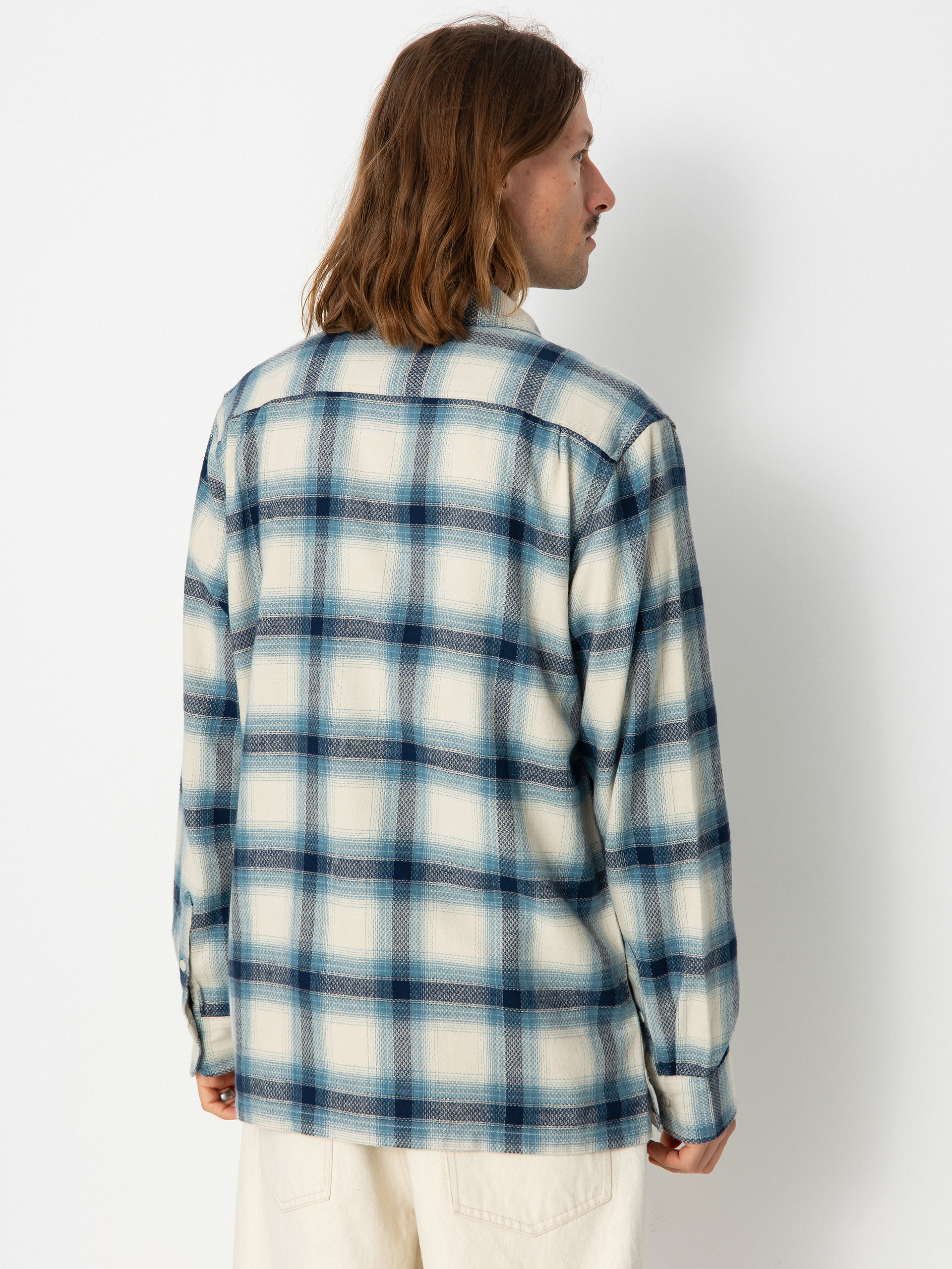 Cămașă Vans Krug Ls Woven (oatmeal/dress blues)