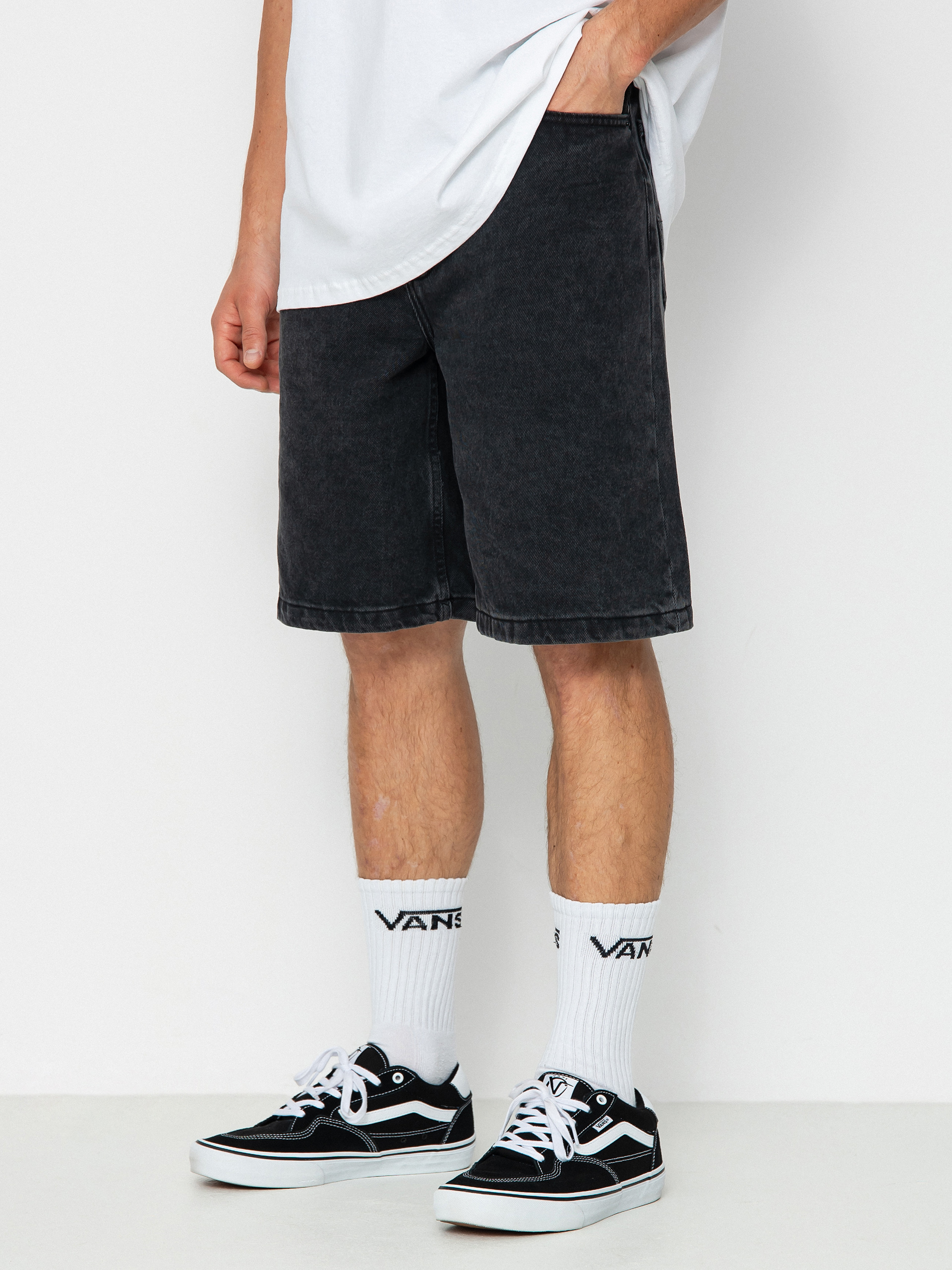 Șort Vans Check 5 Baggy Denim (washed black)