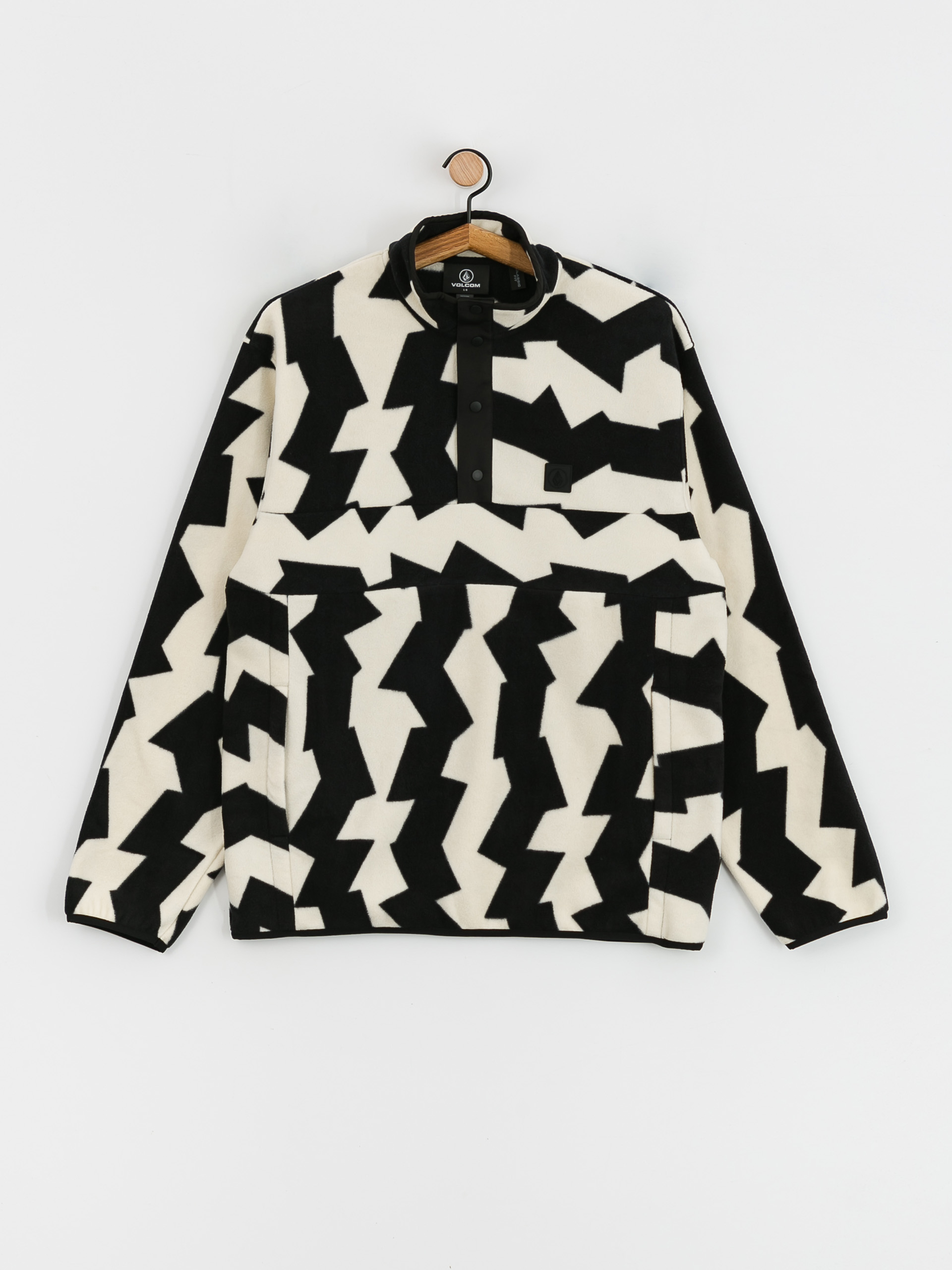 Pentru bărbați Hanorac din fleece Volcom Error92 Mock Neck (dirty white)