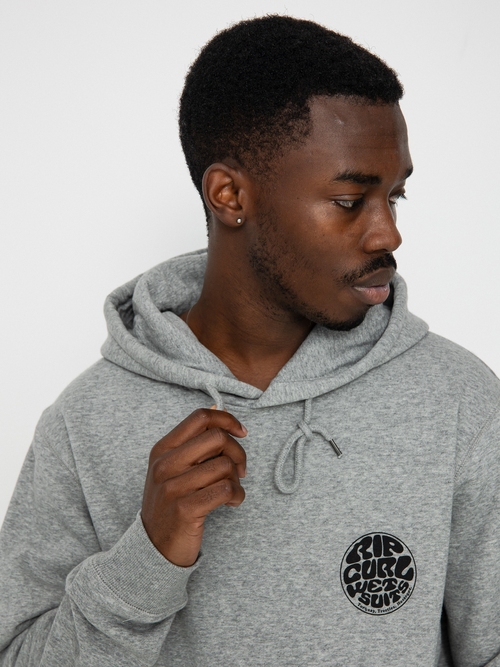 Hanorac cu glugă Rip Curl Wetsuit Icon HD (grey marle)