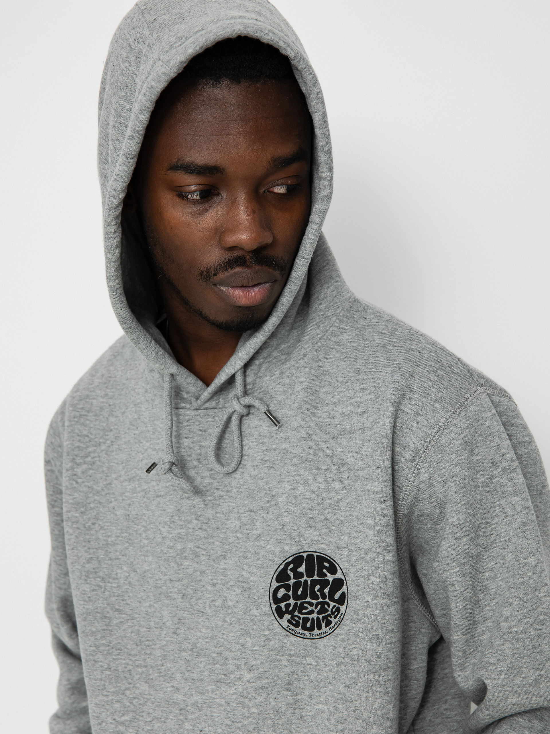 Hanorac cu glugă Rip Curl Wetsuit Icon HD (grey marle)