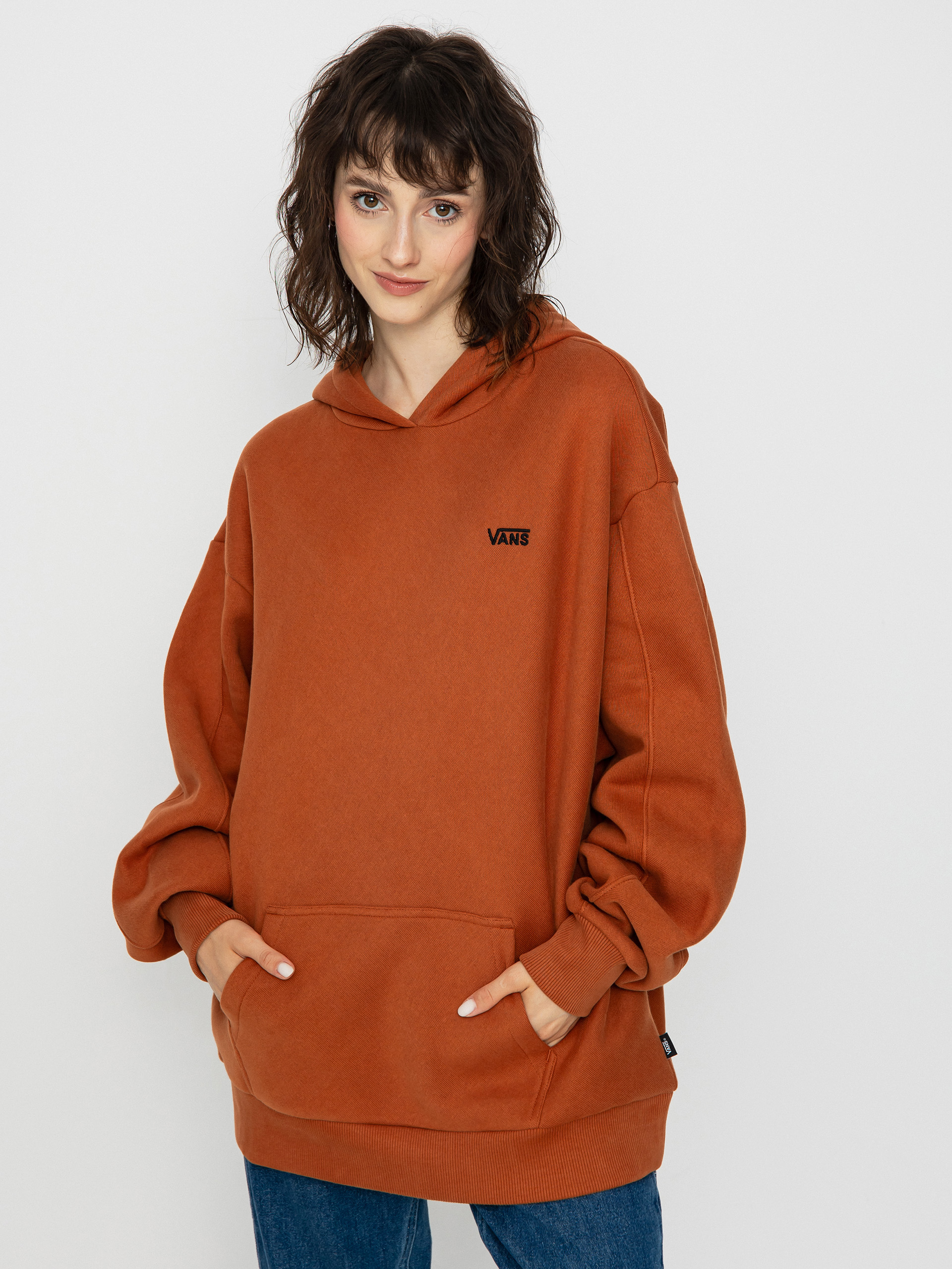 Hanorac cu glugă Vans Comfycush Ls HD Wmn (comfycush dusk downer ginger bread)