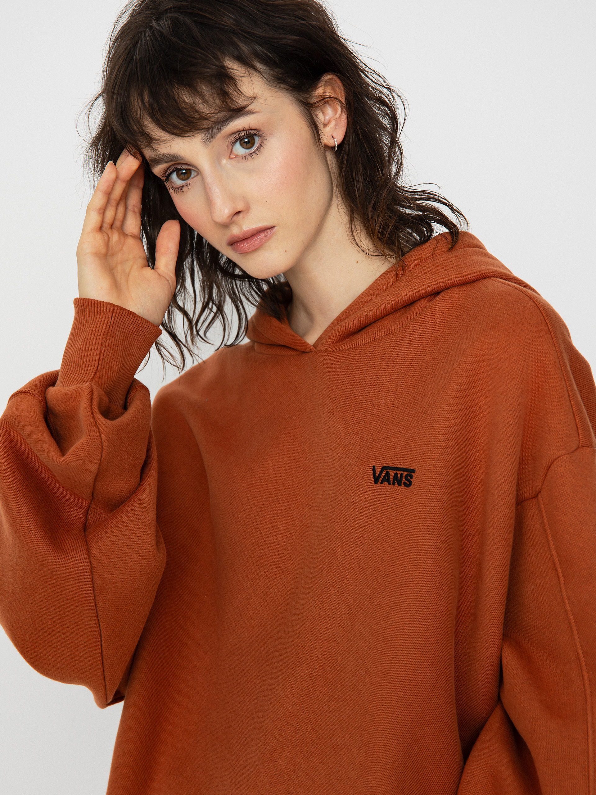 Hanorac cu glugă Vans Comfycush Ls HD Wmn (comfycush dusk downer ginger bread)