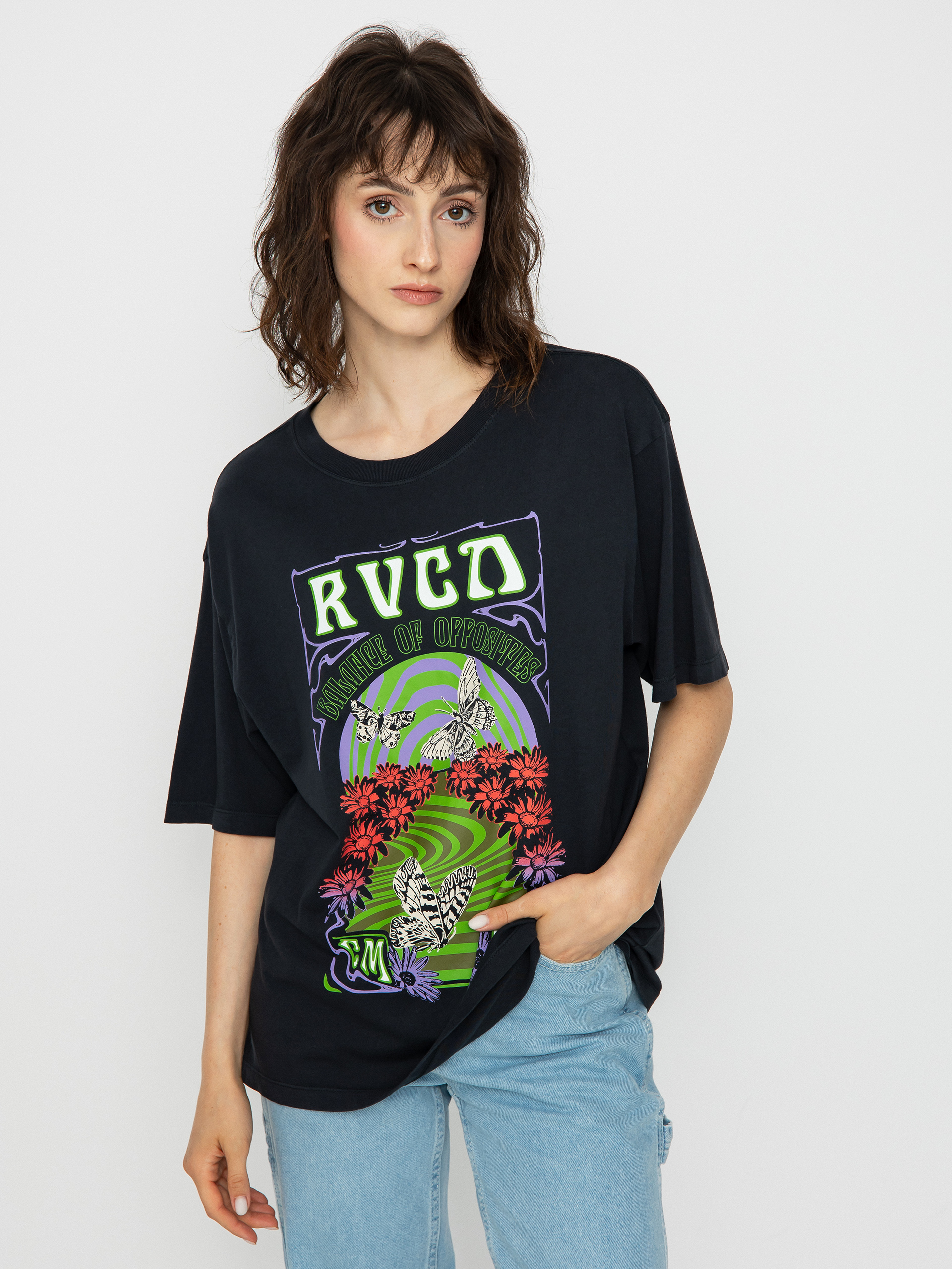 Tricou RVCA Swirl Anyday Wmn (red/vivid blue)