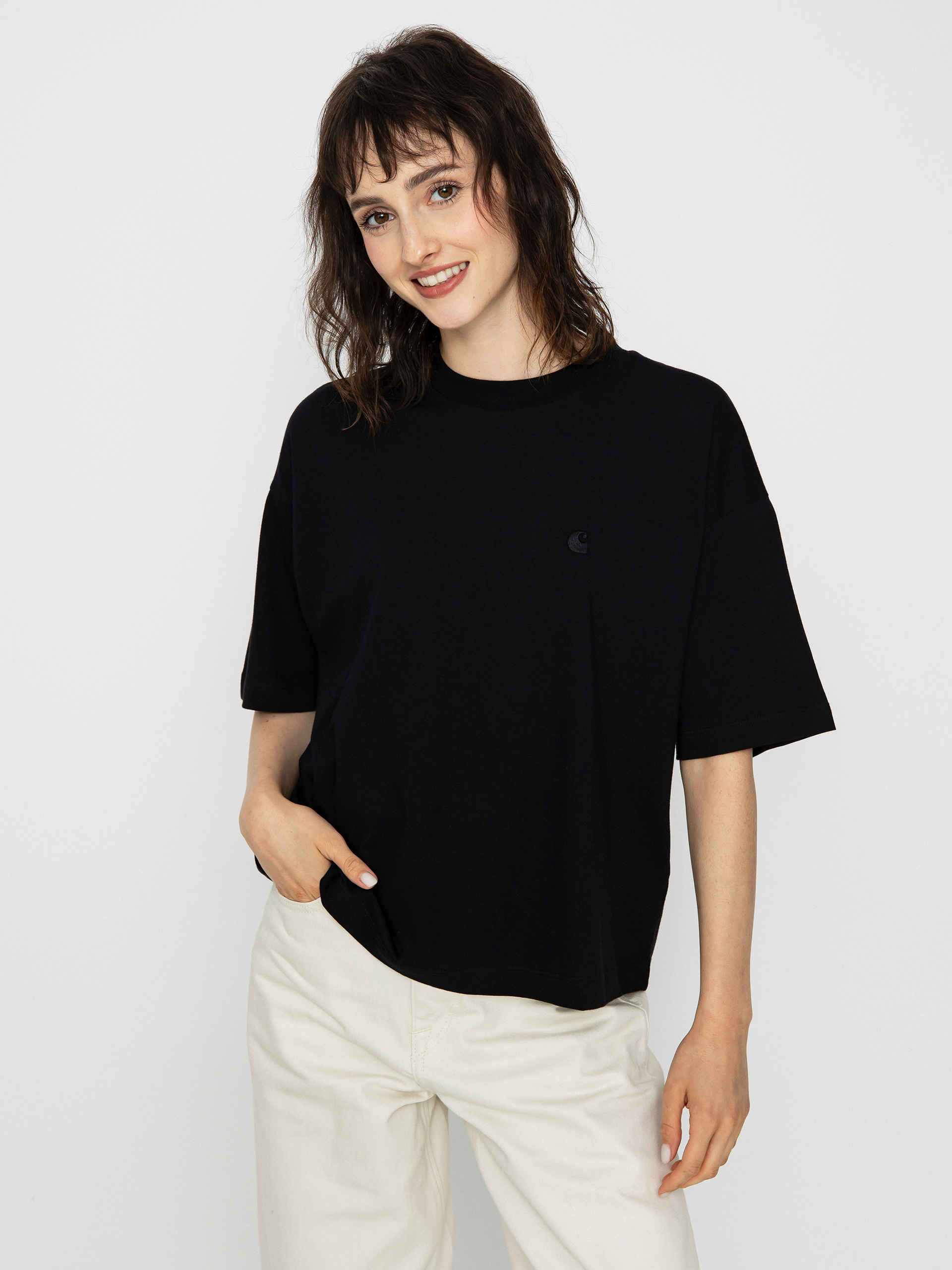 Tricou Carhartt WIP Chester Wmn (black)