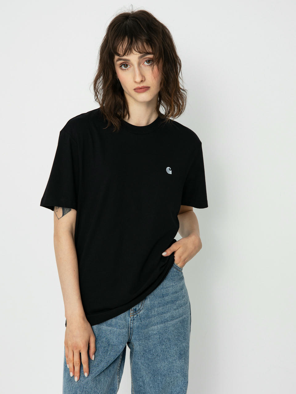 Tricou Carhartt WIP Casey Wmn (black/silver)