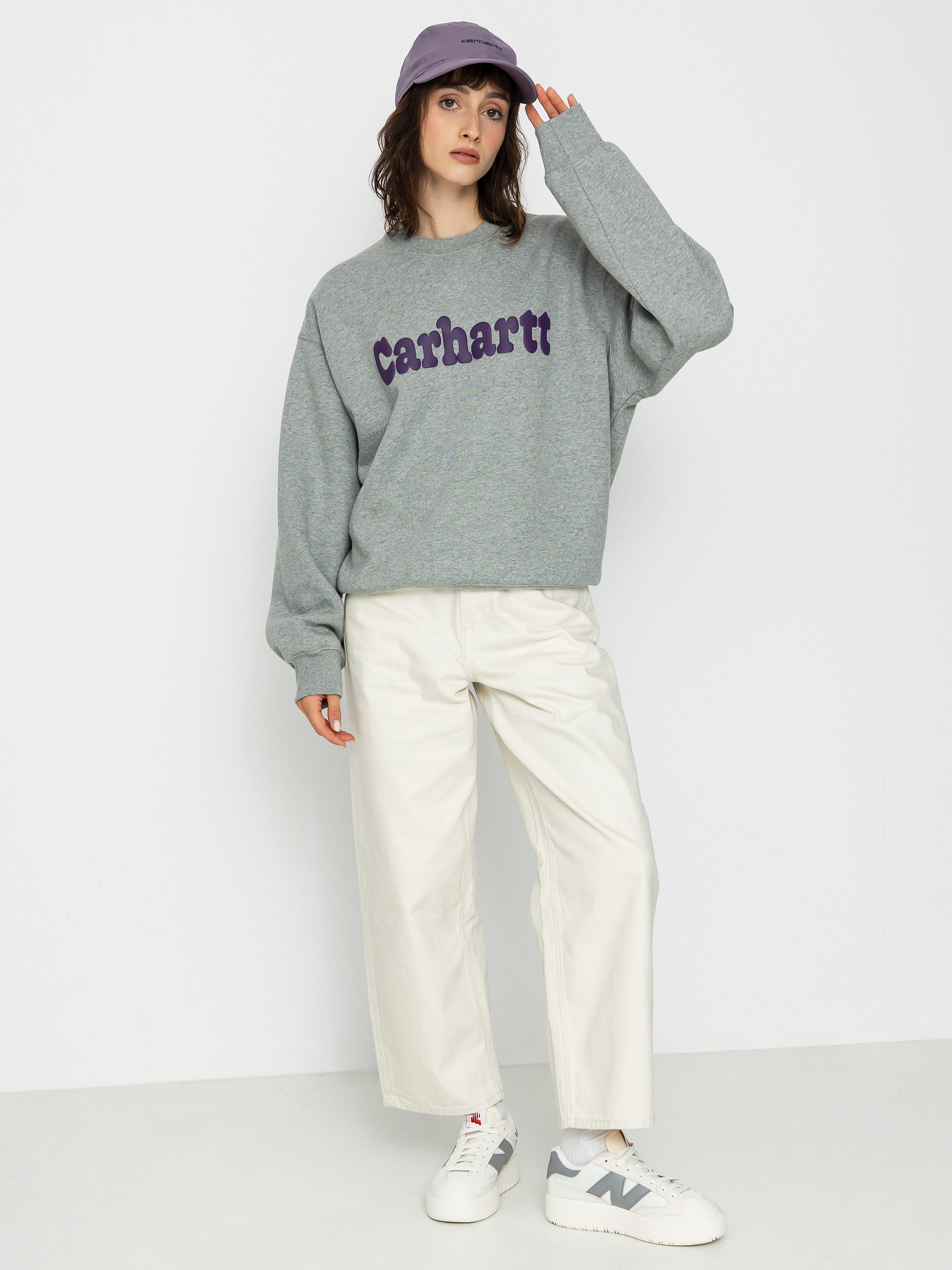 Hanorac Carhartt WIP Bubbles Wmn (grey heather/cassis)