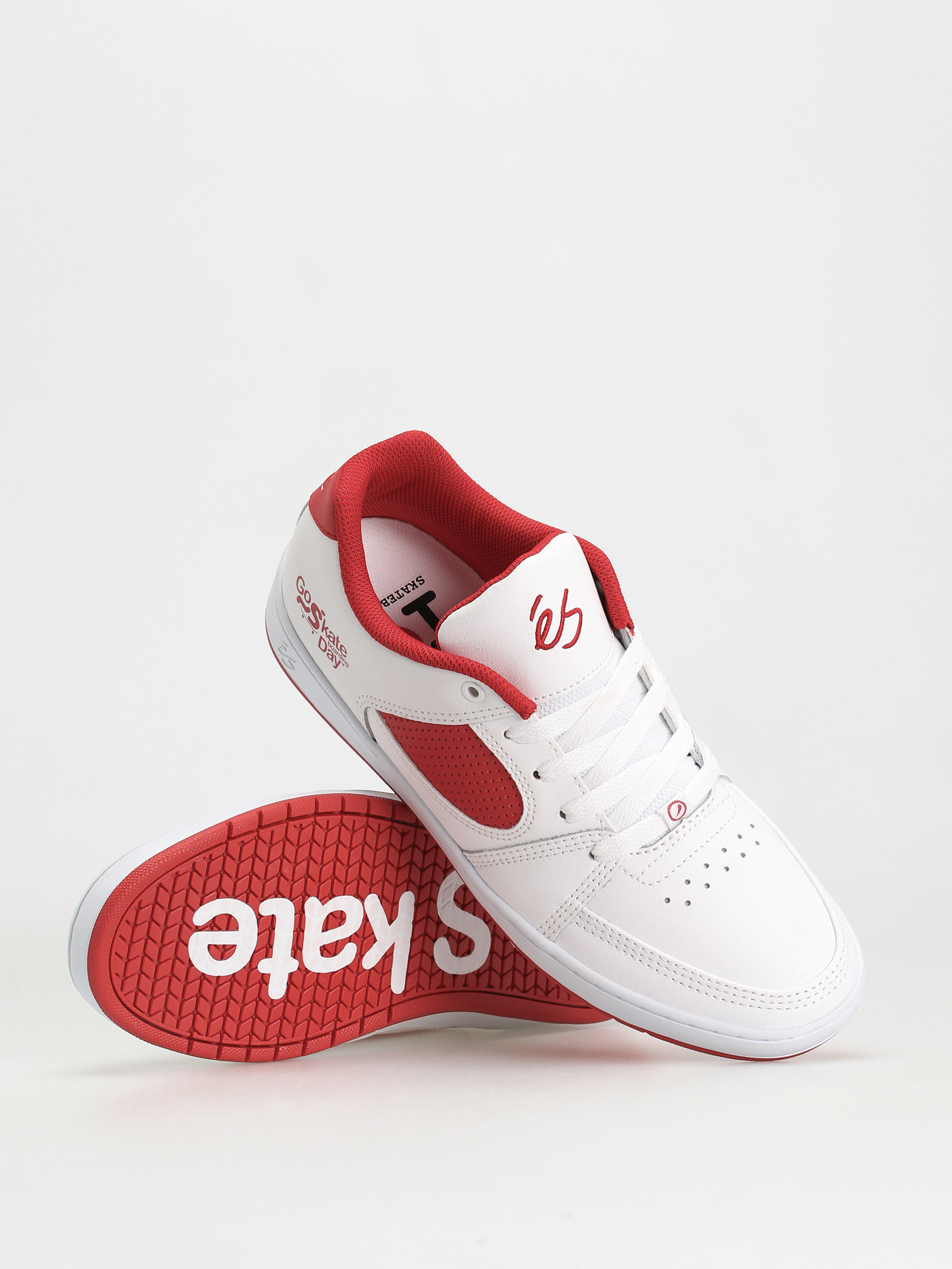 Pantofi eS Accel Slim X Go Skateboarding (white/red)