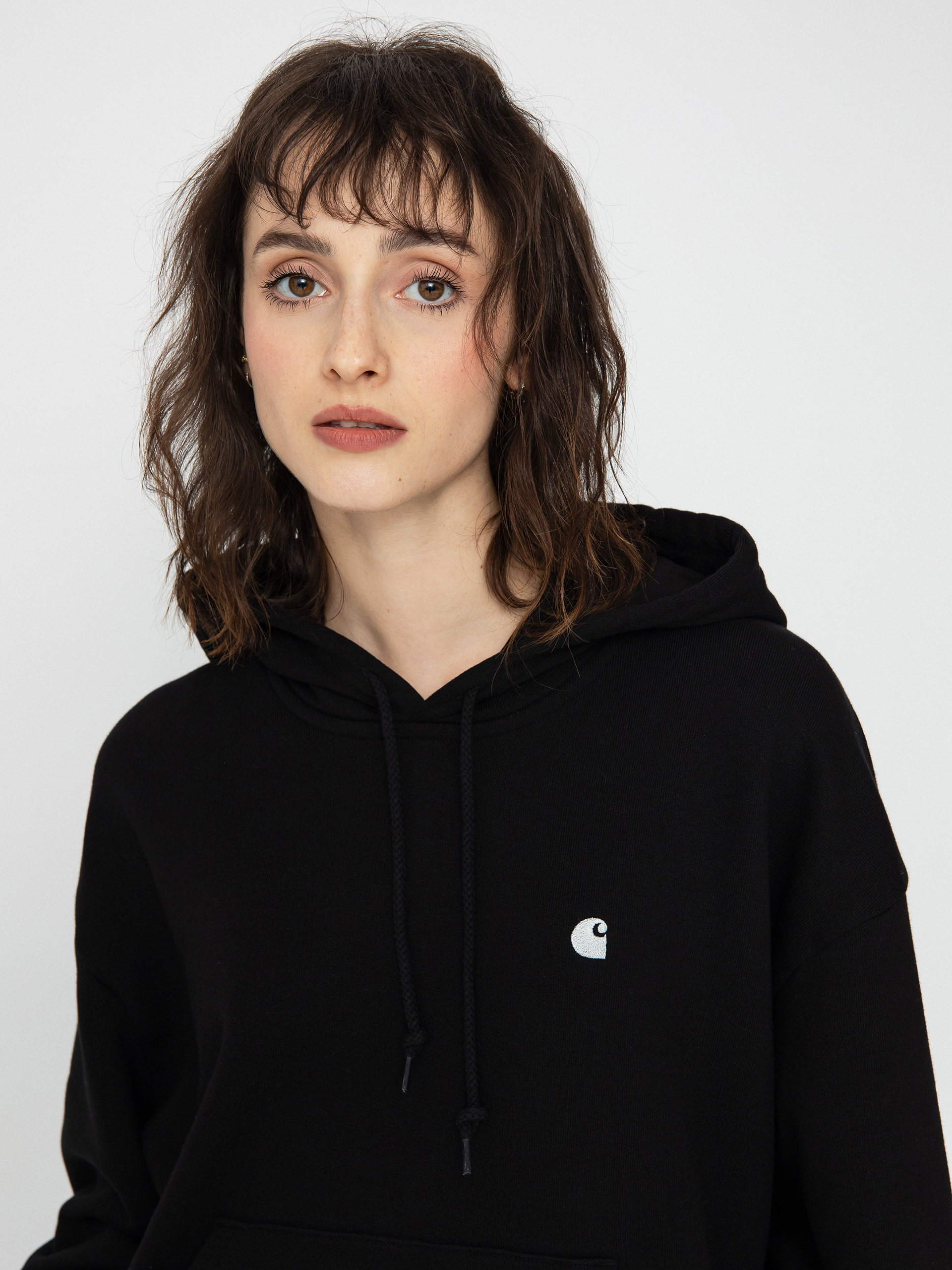 Hanorac cu glugă Carhartt WIP Casey HD Wmn (black/silver)