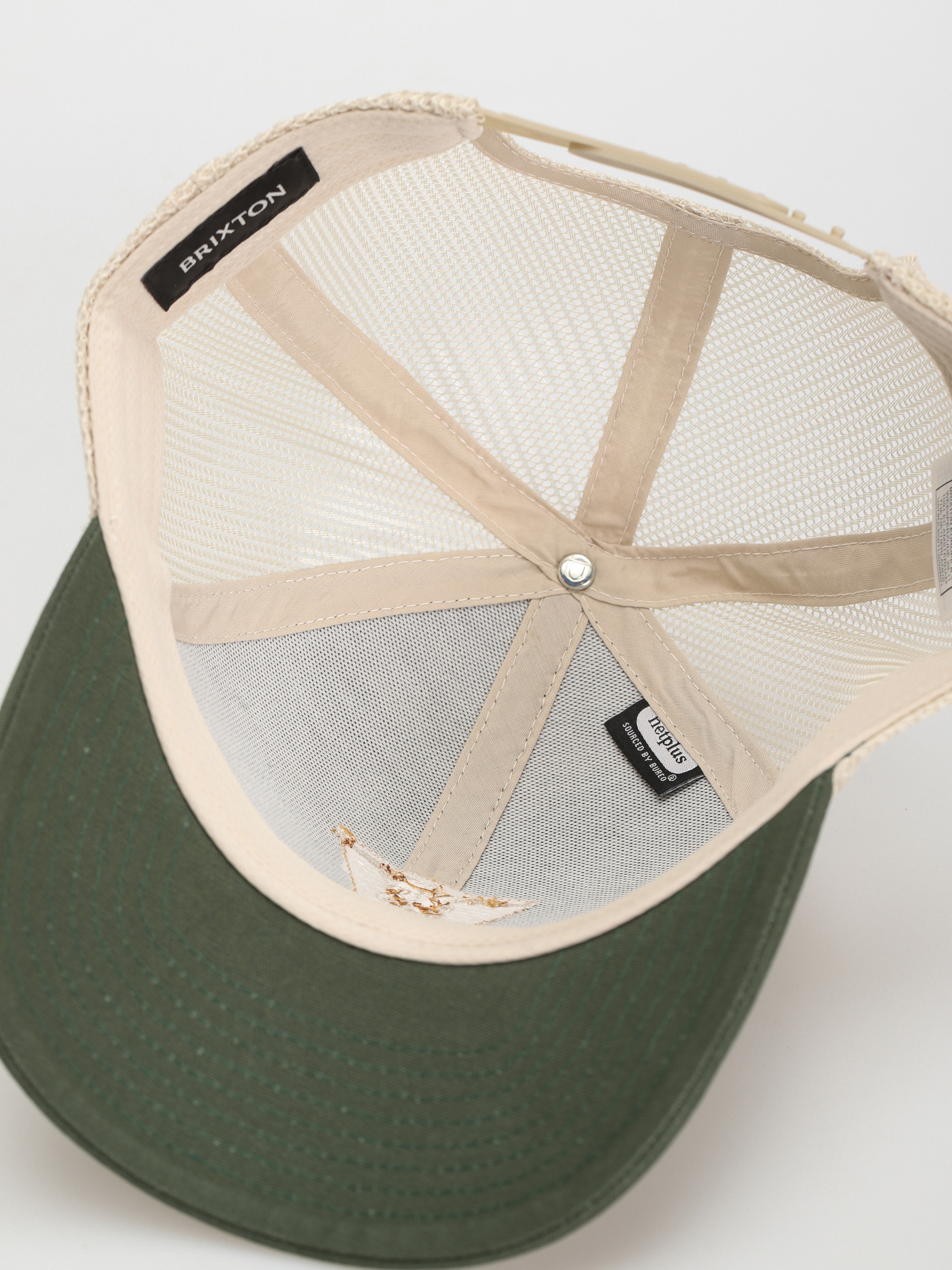 Șapcă Brixton Gunston Netplus Mp Trucker Hat (pine needle/off white)