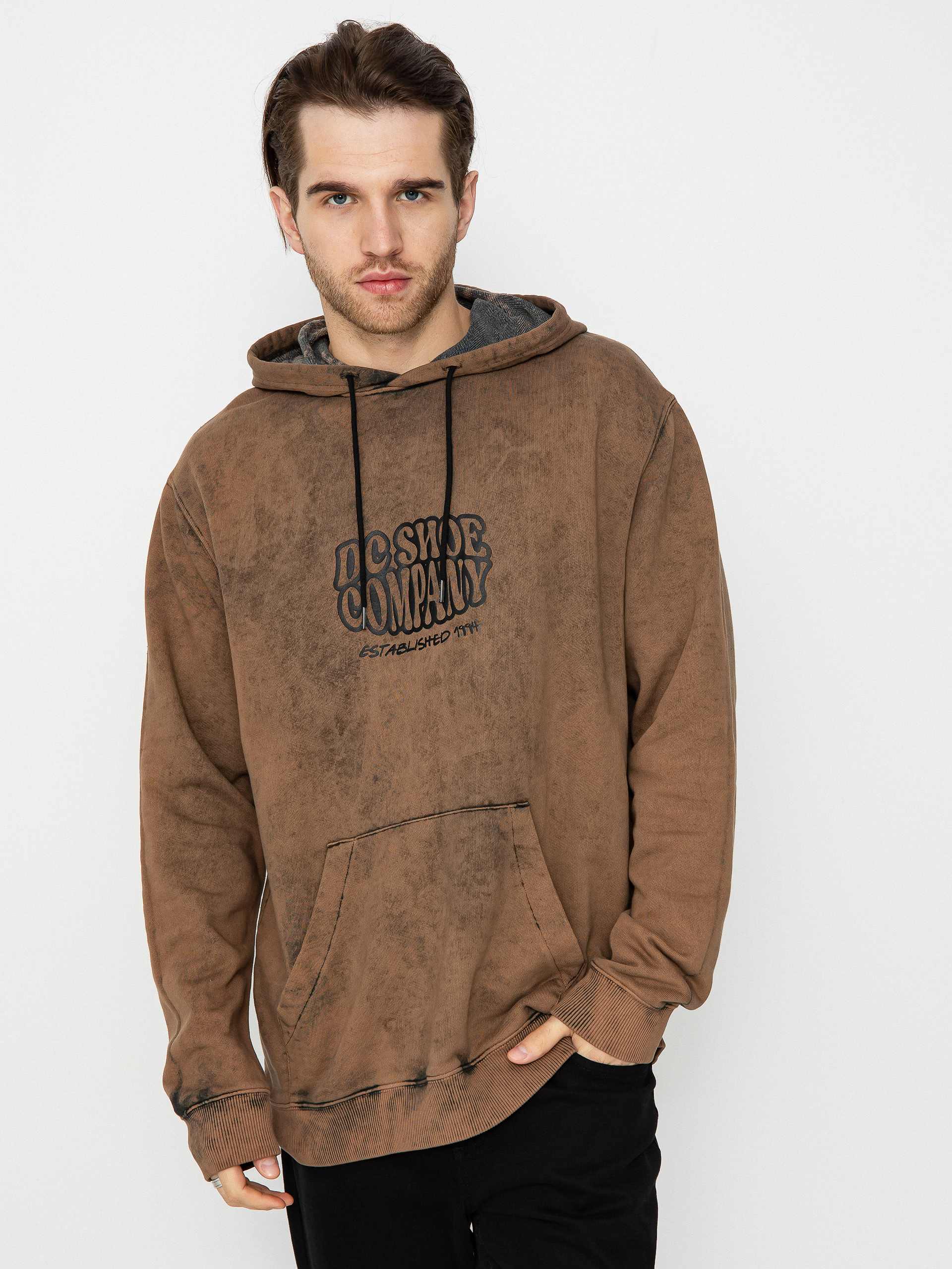Hanorac cu glugă DC Contour HD (bison storm wash)