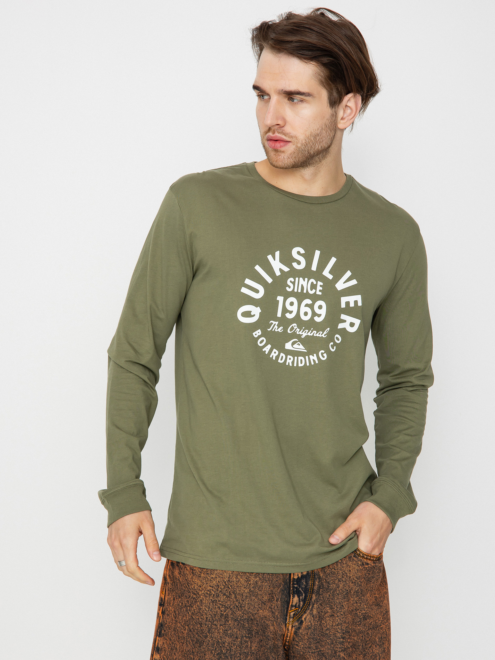 Longsleeve Quiksilver Circled Script Front (four leaf clover)