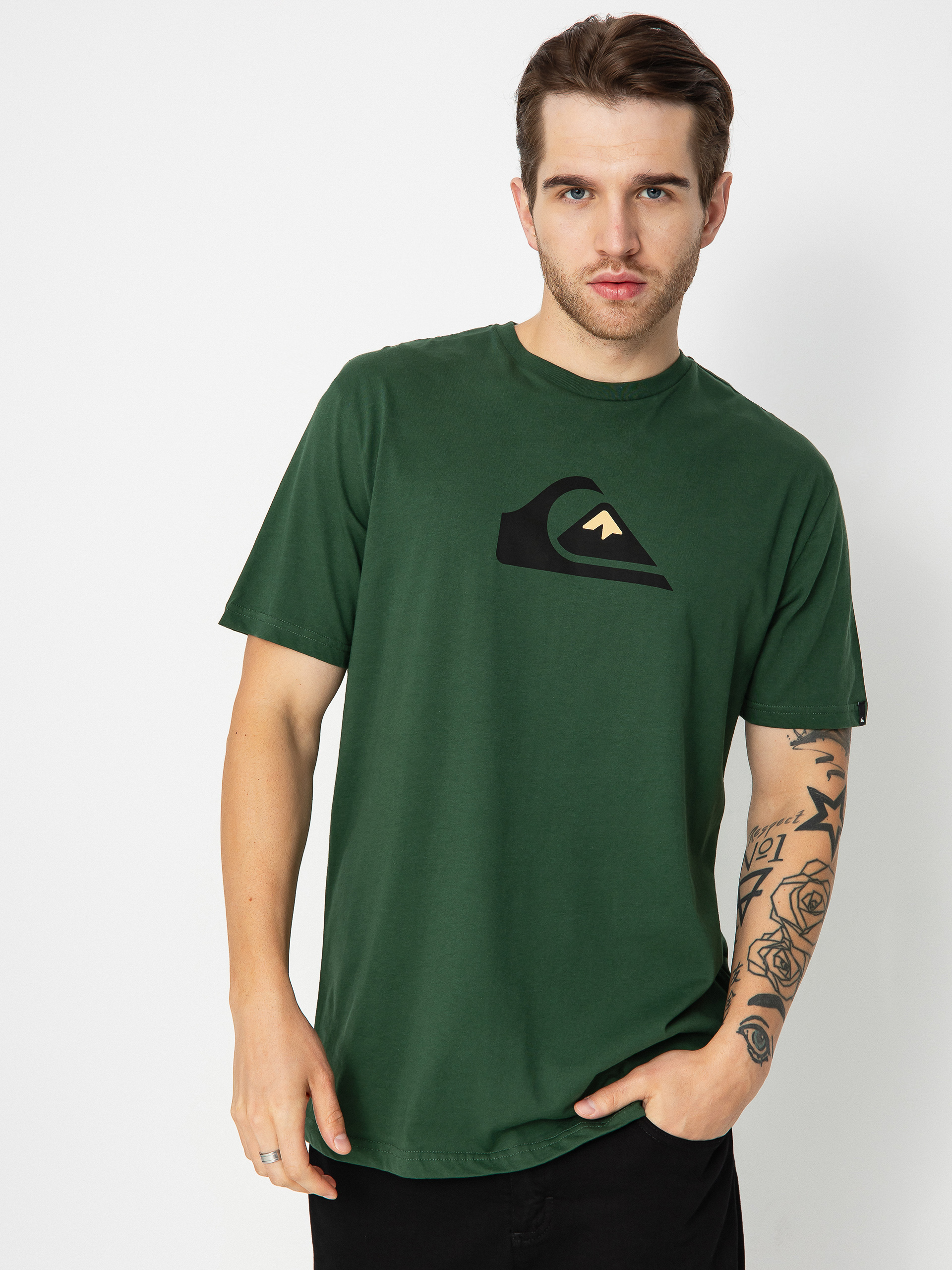 Tricou Quiksilver Comp Logo (greener pastures)