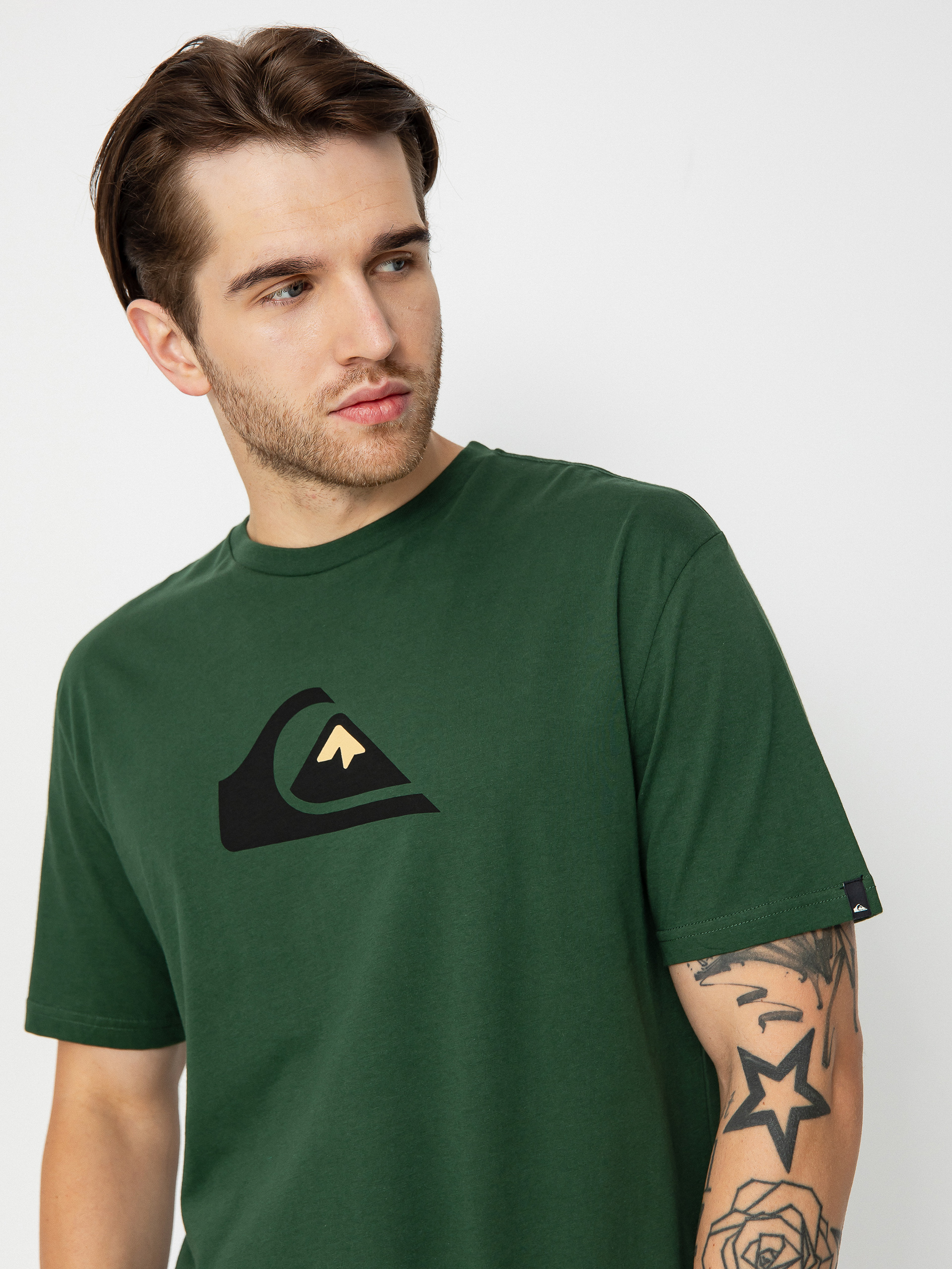 Tricou Quiksilver Comp Logo (greener pastures)