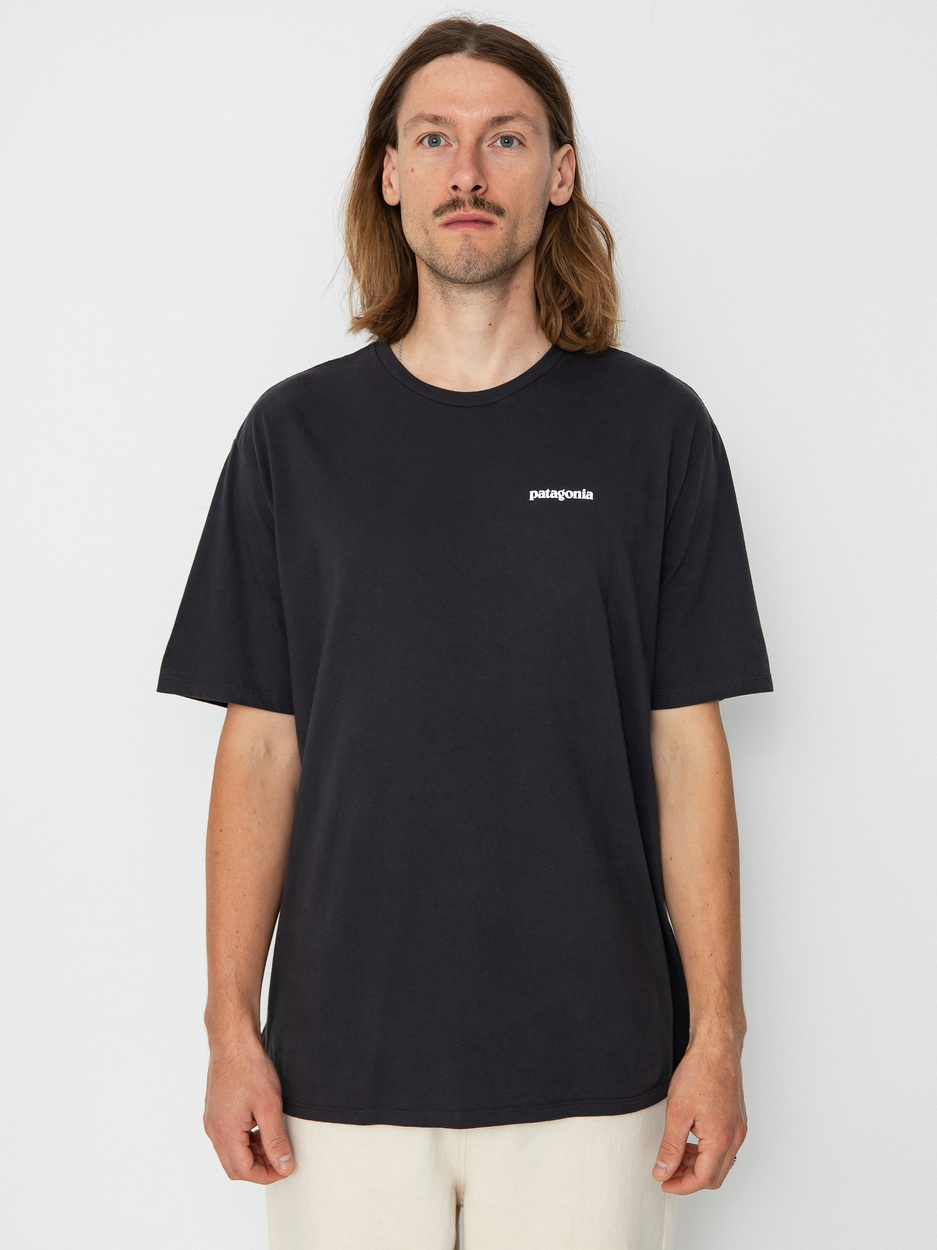 Tricou Patagonia P 6 Mission Organic (ink black)
